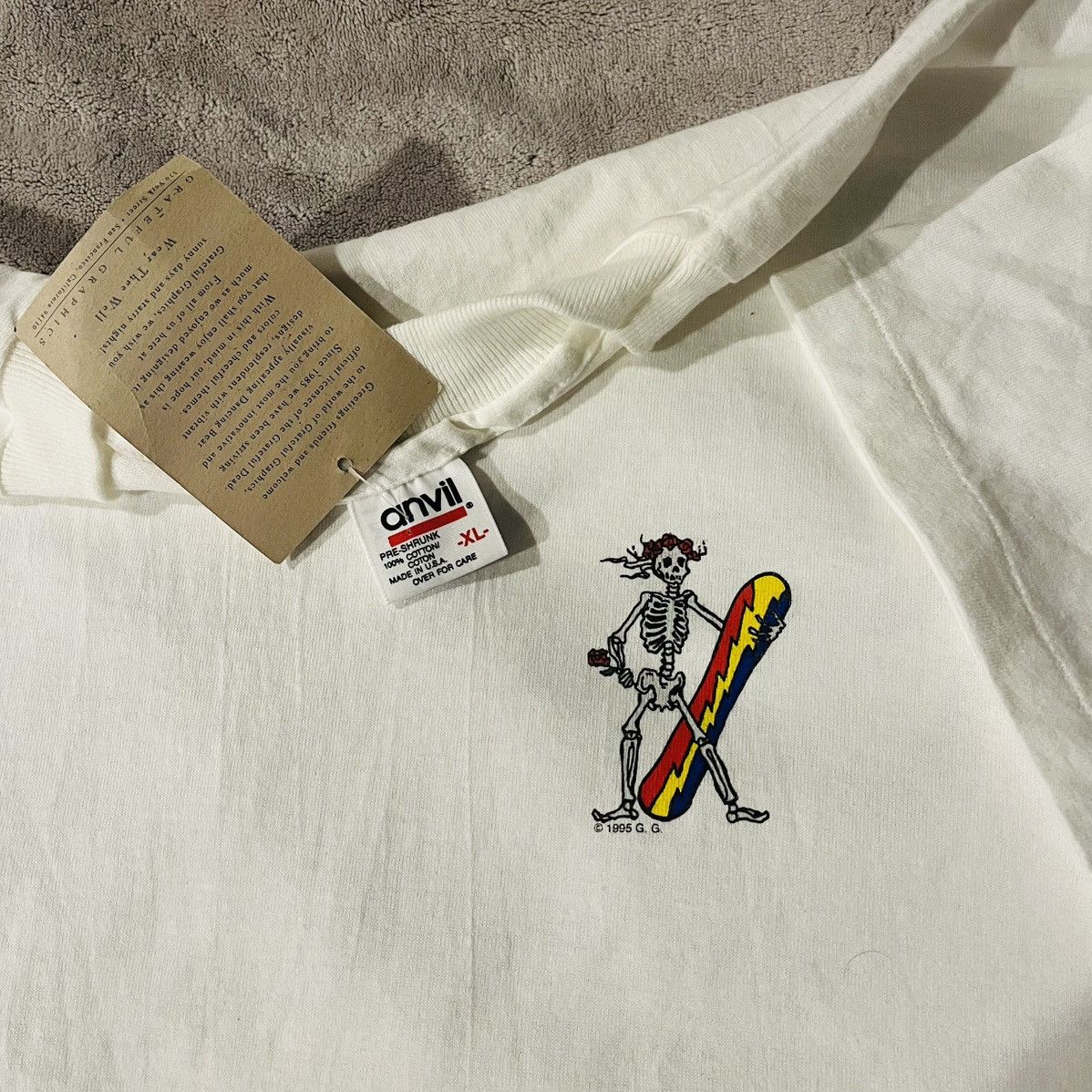 Grateful Dead Vintage 1996 Grateful Dead Snowboard Shirt White NWT Size XL Size US XL / EU 56 / 4 - 3 Thumbnail