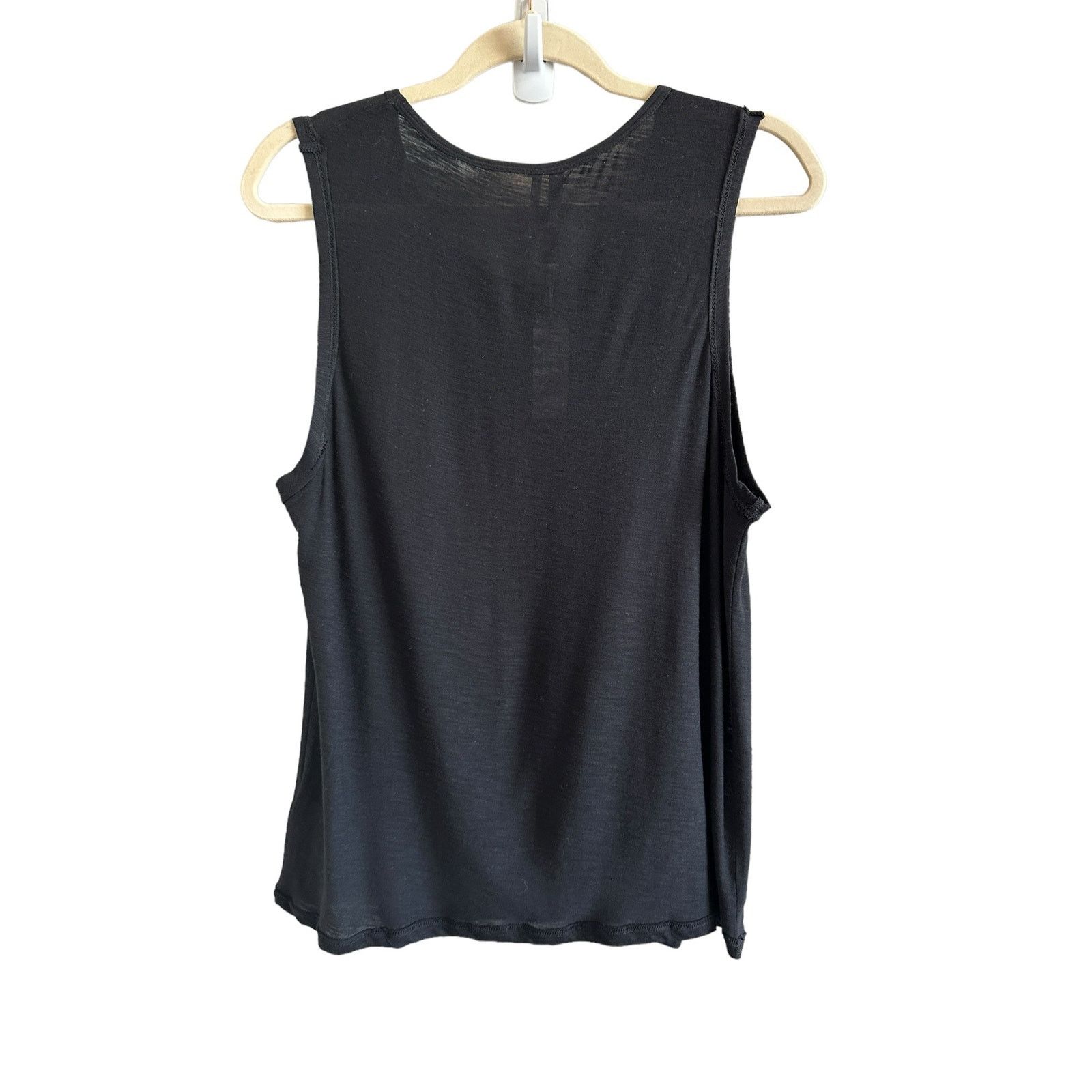 Comune Comune Small Malibu Black Scoop Neck Lightweight Tank Top Size S / US 4 / IT 40 - 7 Thumbnail