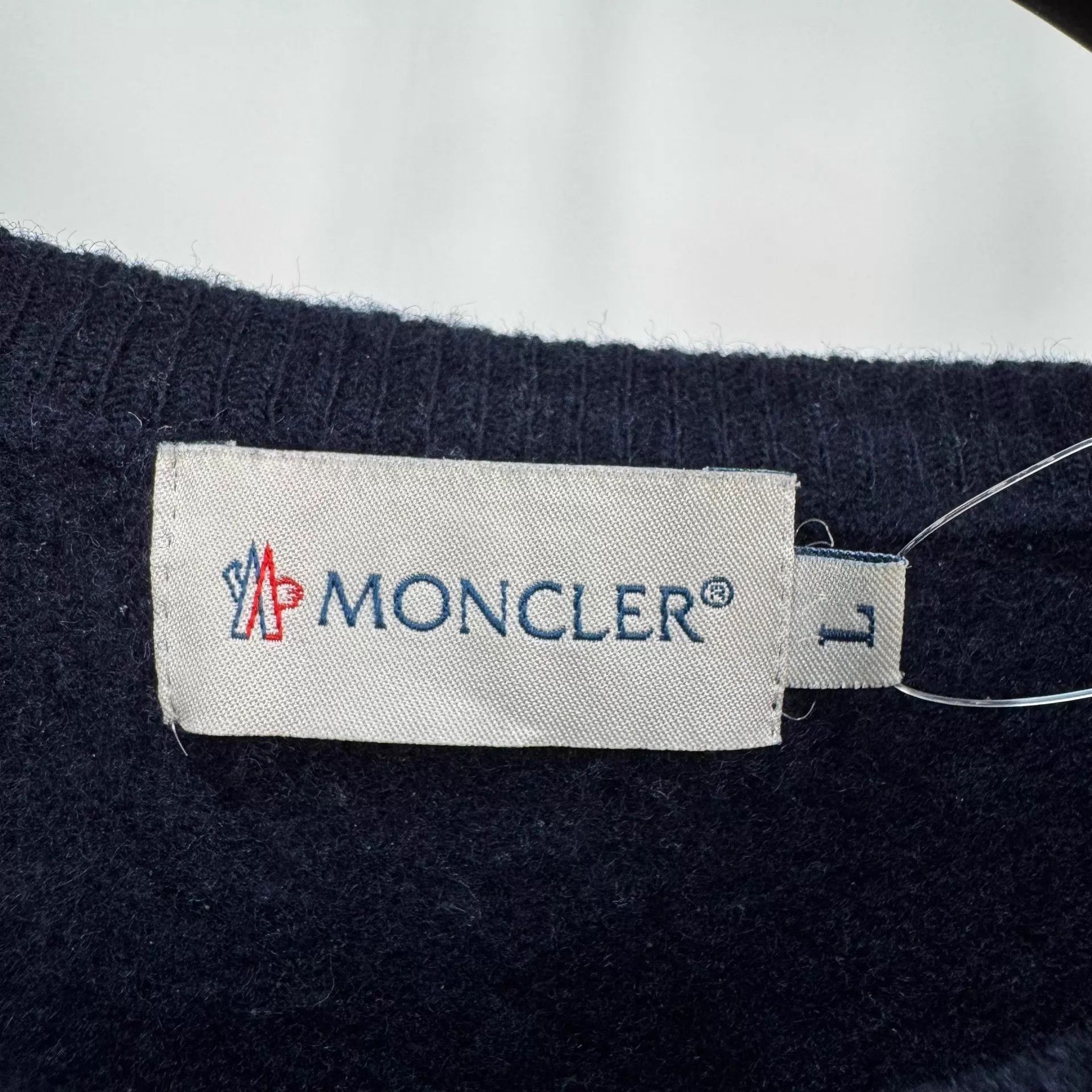 Moncler Moncler Embroidered-Logo Diamond-Knit Sweater L 98New Size L / US 10 / IT 46 - 5 Thumbnail