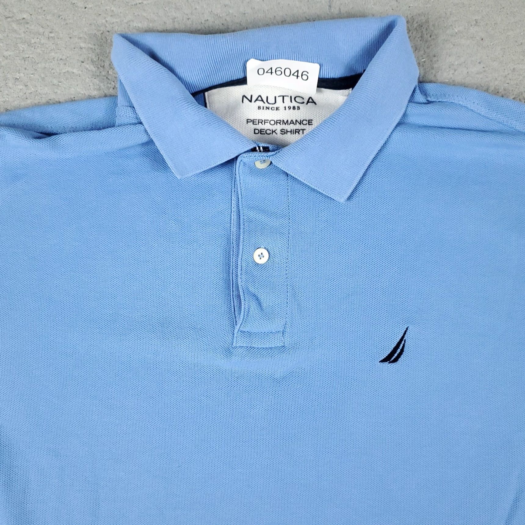 Nautica VINTAGE NAUTICA Shirt Polo Mens Large Blue Casual Short Sleeve Adult Regular Blue Nautica Logo 90s American Classic Preppy Mens Size US L / EU 52-54 / 3 - 2 Thumbnail