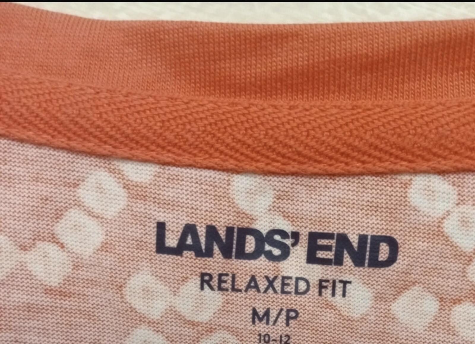 Other Lands’ End Orange Geometric Print V-Neck Relaxed Fit Medium Size M / US 6-8 / IT 42-44 - 3 Thumbnail