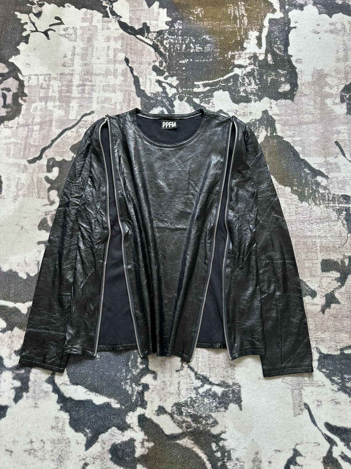PPFM AW1998 PPFM waxed coated punk zipper sweater Size US M / EU 48-50 / 2 - 4 Thumbnail