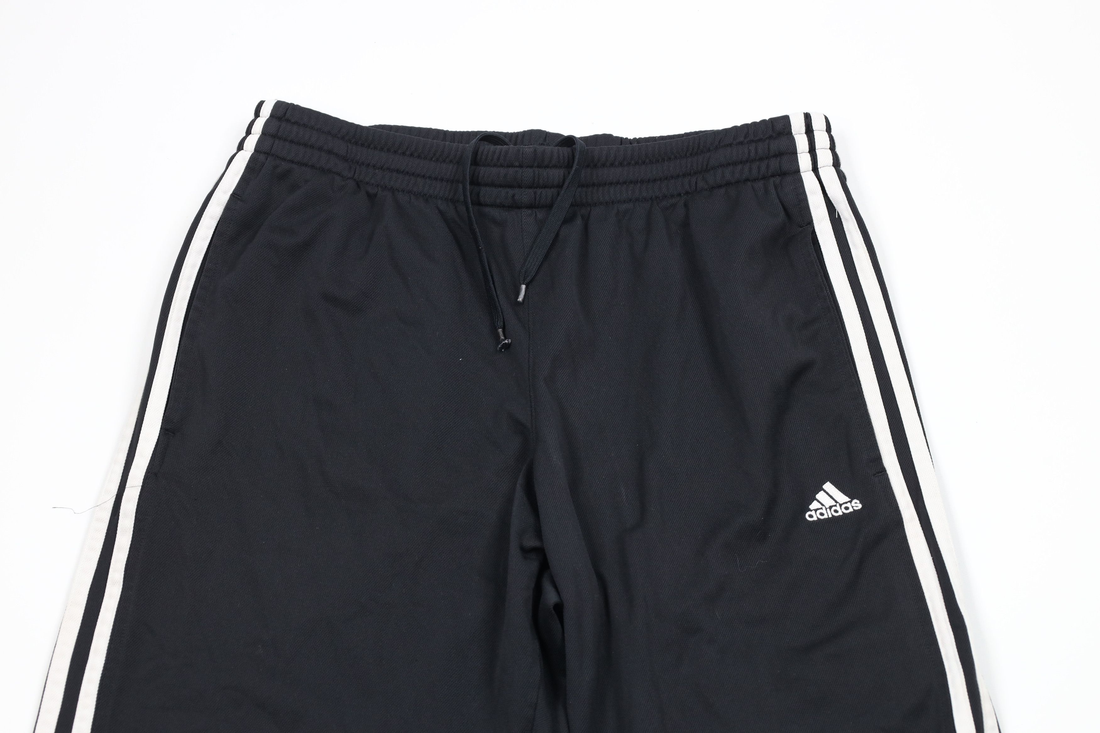 Adidas × Vintage Vintage Y2K Adidas Striped Wide Leg Sweatpants Pants Black Size US 34 / EU 50 - 2 Thumbnail