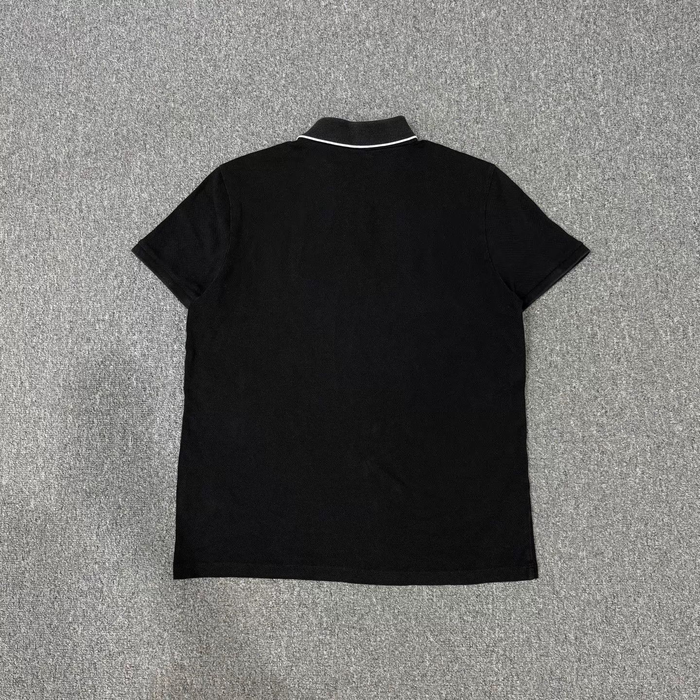 Moncler Moncler Black Chest Logo Short Sleeve Polo L 95 New Size L / US 10 / IT 46 - 2 Thumbnail