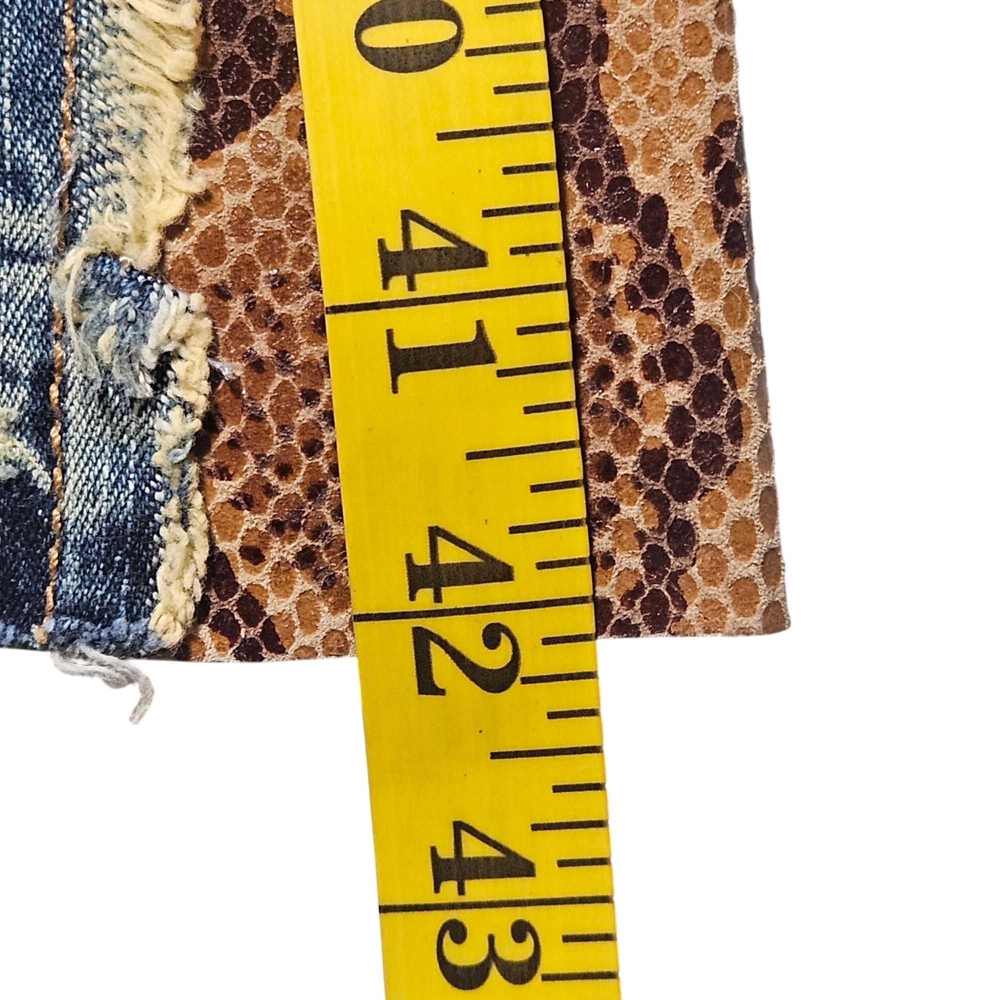 Other VTG Y2K Allen B. Women Flared Jeans Snakeskin Inset Y2K Grun Size 30" / US 8 / IT 44 - 9 Thumbnail
