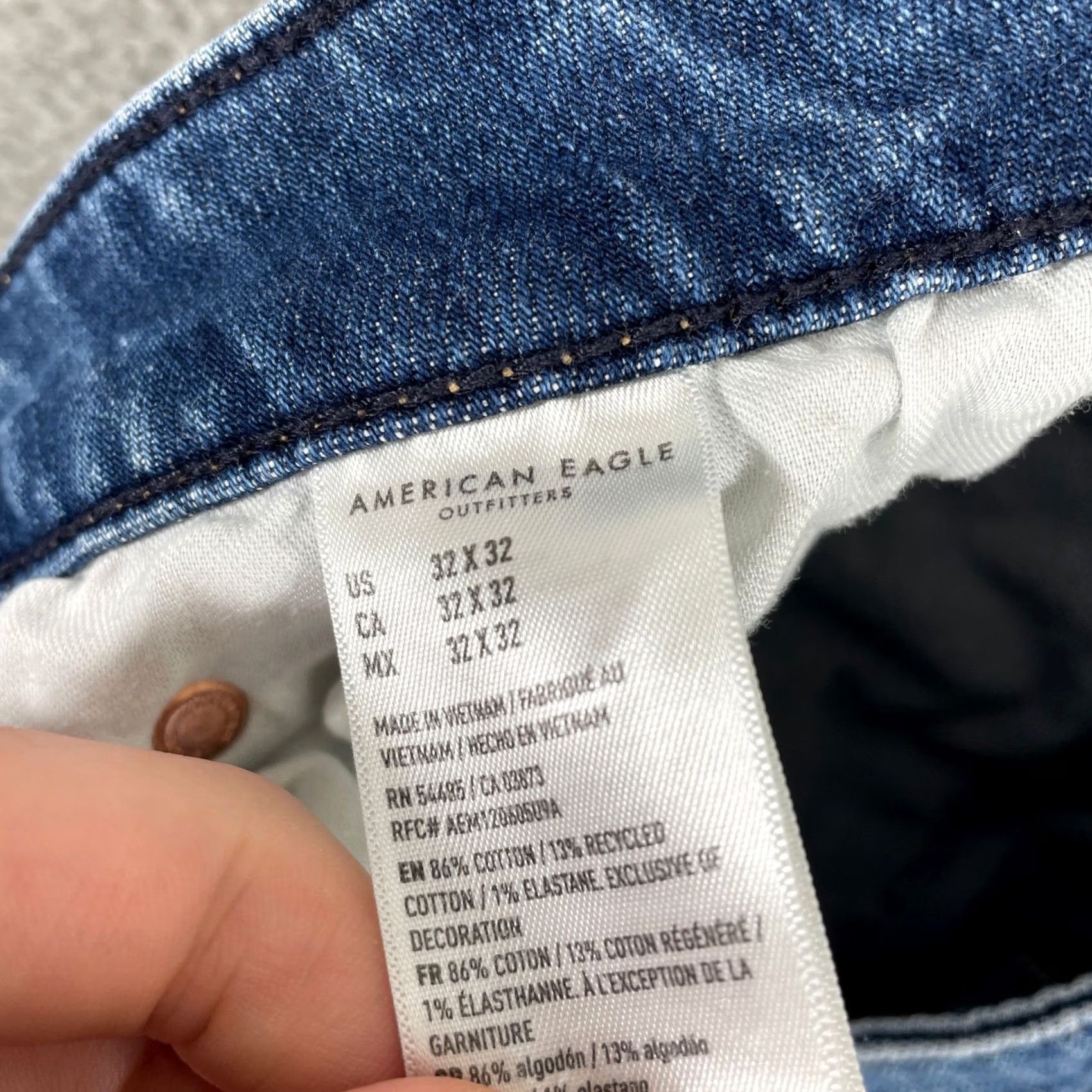 American Eagle Outfitters American Eagle Outfitters Jeans Mens 32x32 Blue Relaxed Straight Denim 5-Pocket Comfort Stretch Button Zip Size US 32 / EU 48 - 5 Thumbnail
