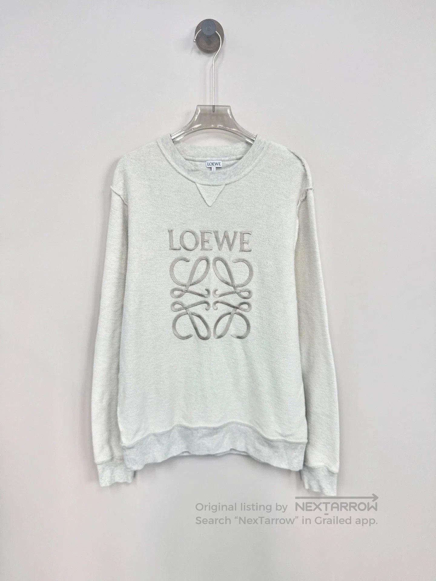 Loewe Loewe Gray Embroidered Logo Sweatshirt. Size US M / EU 48-50 / 2 - 1 Thumbnail