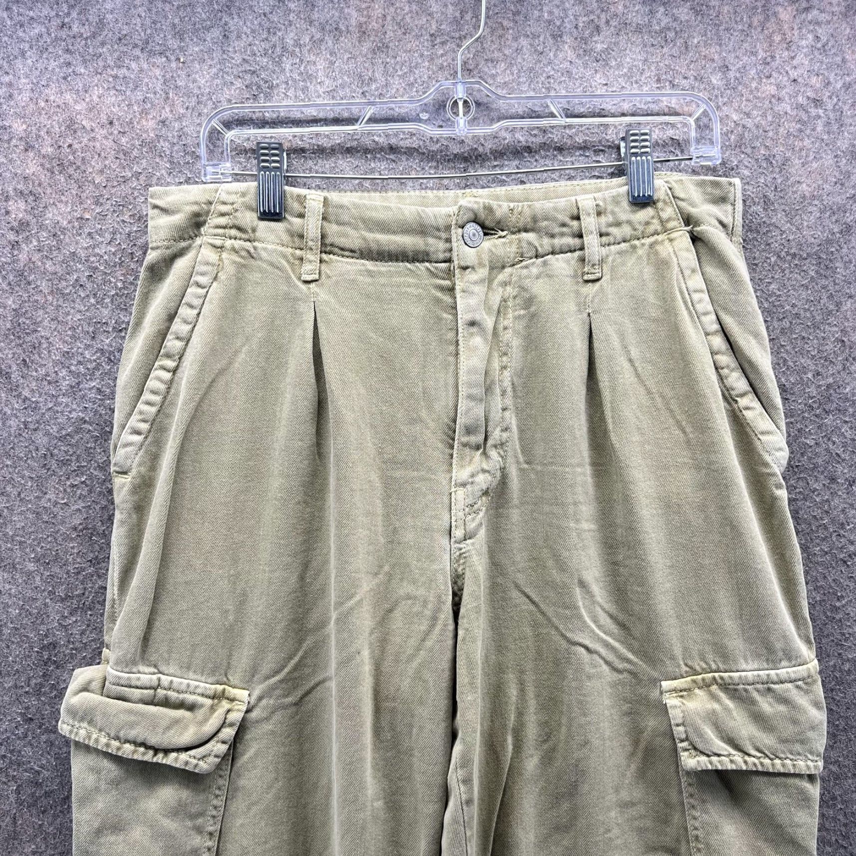 Free People Free People Pants Women 8 Green Cargo Wide Leg High Rise Utility Parachute Baggy Size 30" / US 8 / IT 44 - 7 Thumbnail