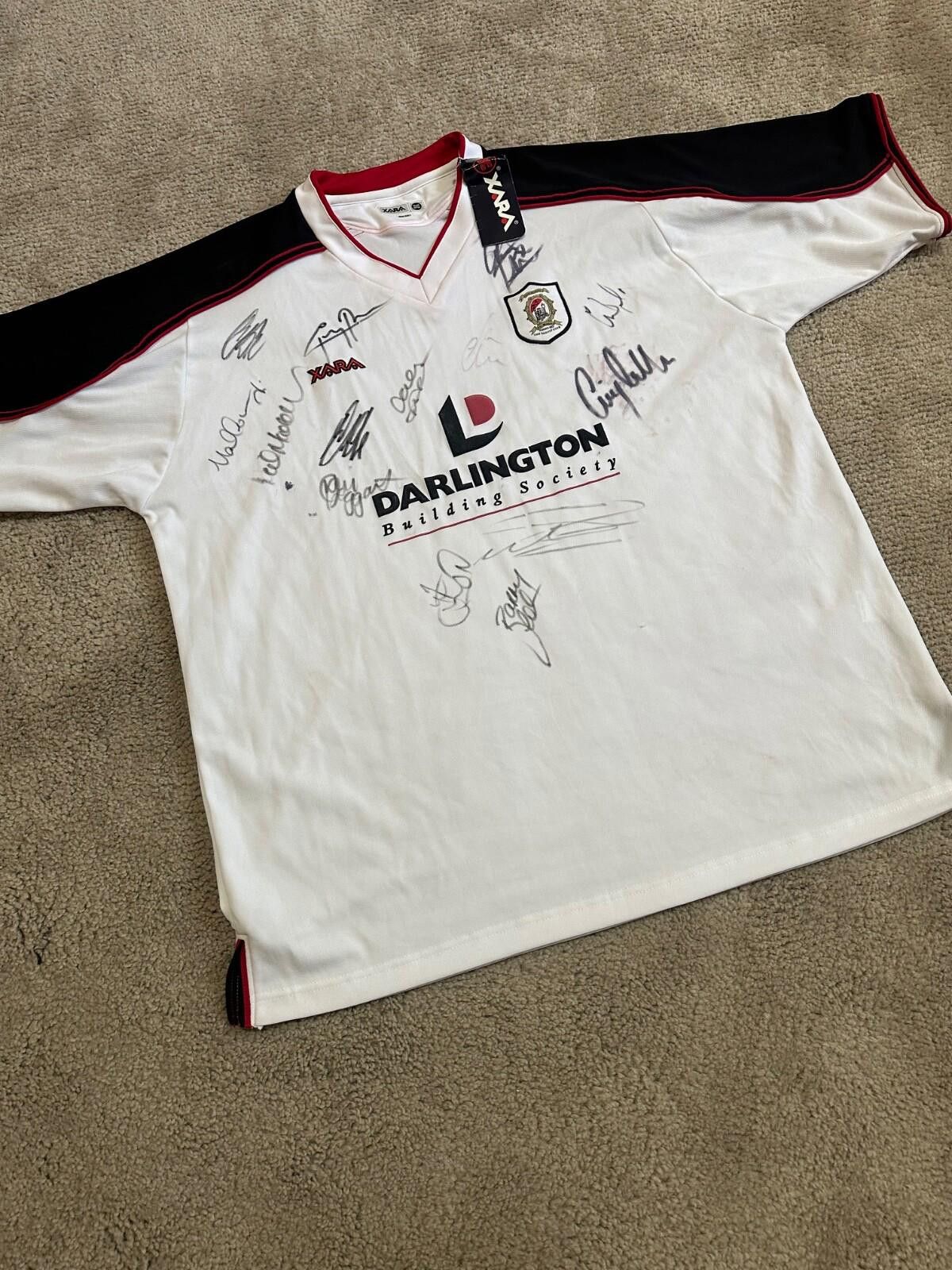 Xray Footwear Darlington 2000/02 Home Football Soccer Shirt Jersey Vintage Size US XL / EU 56 / 4 - 2 Thumbnail