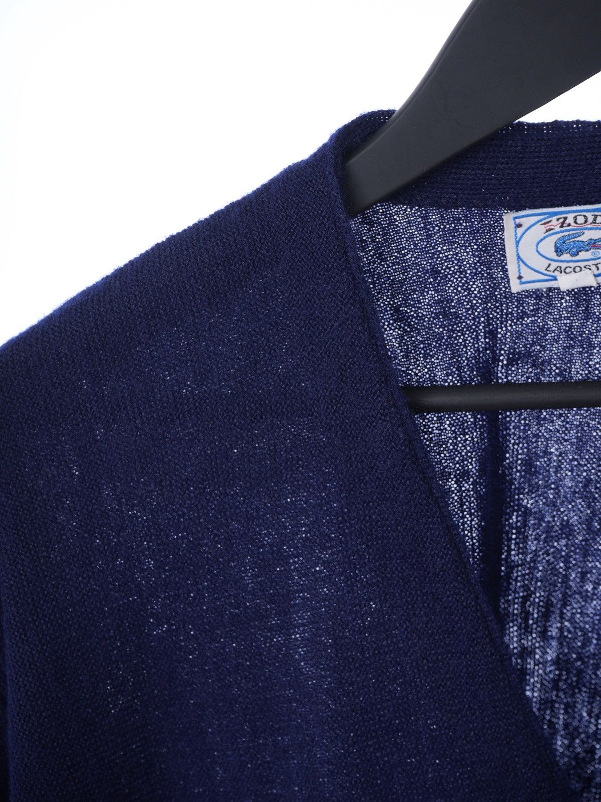 Lacoste Vintage 80s Izod Lacoste Blue Cardigan Sweater Preppy XL Size US XL / EU 56 / 4 - 4 Thumbnail