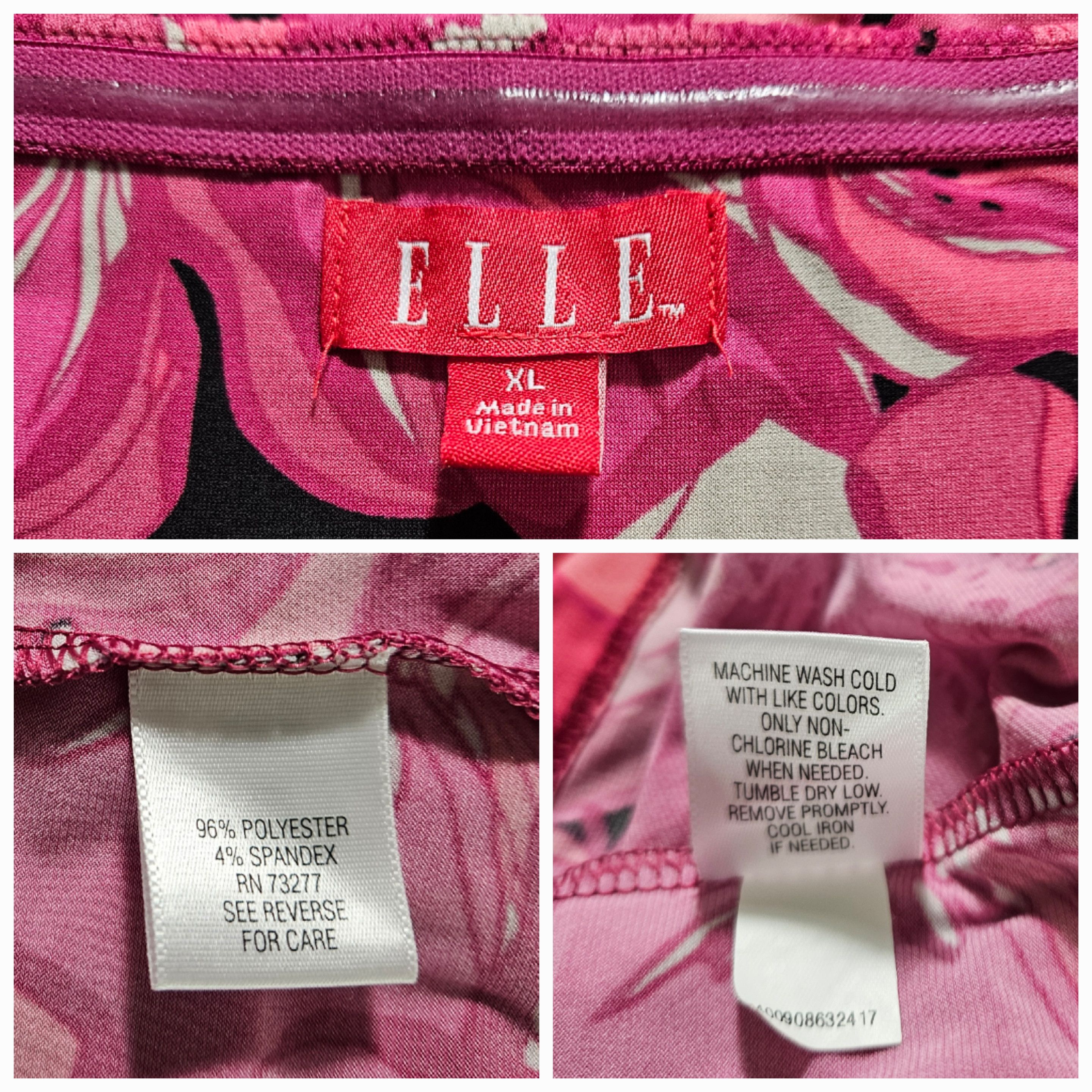Other Elle Size XL Dress Pink Fuchsia Floral Halter Smocked Maxi Size XL / US 12-14 / IT 48-50 - 9 Thumbnail