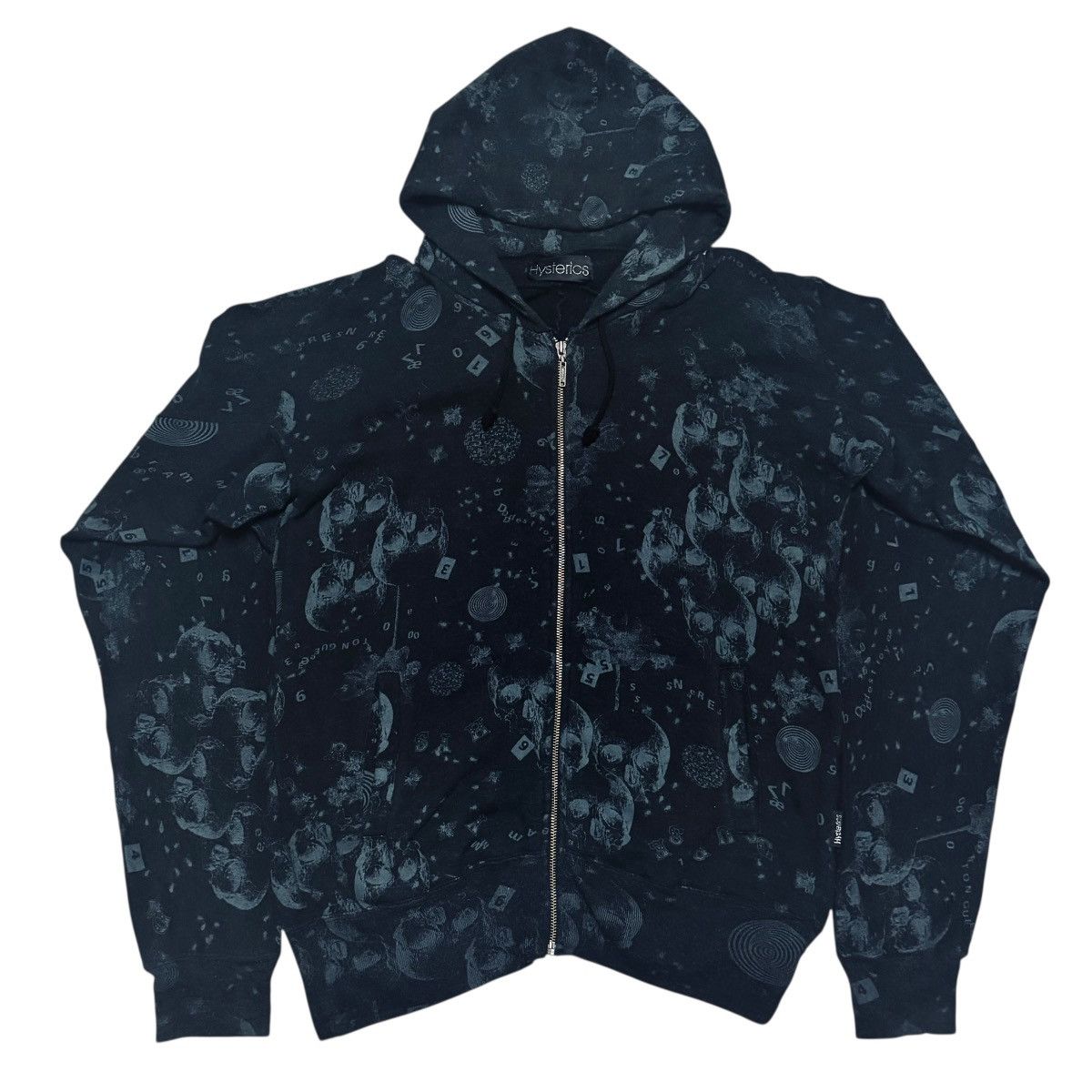 Andy Warhol × Hysteric Glamour Vintage Skull Overprint Zipper Sweat Hoodie Size US L / EU 52-54 / 3 - 1 Thumbnail