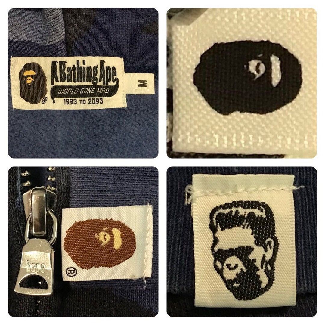 Bape BAPE DETACHABLE Shark Full Zip Hoodie Blue camo Size US M / EU 48-50 / 2 - 9 Thumbnail
