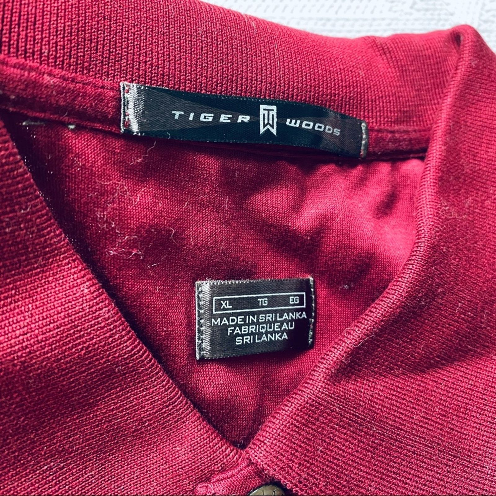 Nike Nike Golf Tiger Woods maroon polo shirt Size US XL / EU 56 / 4 - 4 Thumbnail