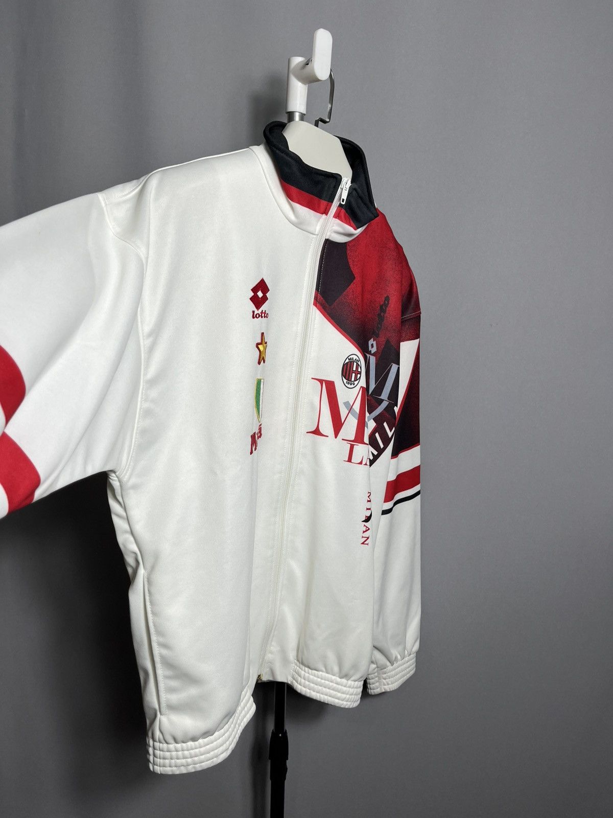 Lotto Sport RARE 1993 1994 AC Milan Lotto Track Jacket Italia Training Size US L / EU 52-54 / 3 - 4 Thumbnail