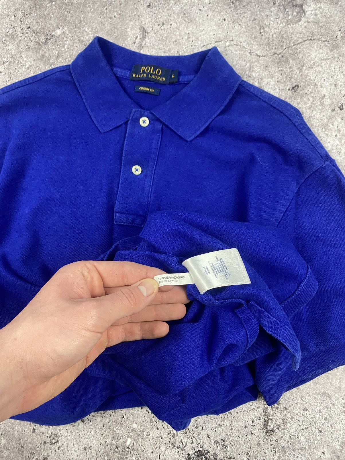 Polo Ralph Lauren × Vintage Vintage Polo Ralph Laure vintage Y2K blue polo shirt Size US L / EU 52-54 / 3 - 4 Thumbnail