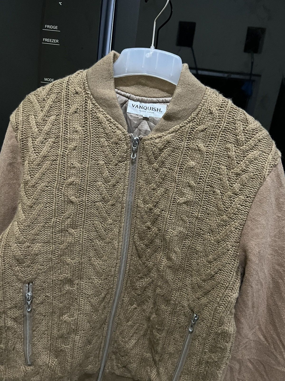 Japanese Brand × Vanquish × Vintage Vanquish Cable Knitt Wool Bomber Jacket Size US M / EU 48-50 / 2 - 1 Thumbnail