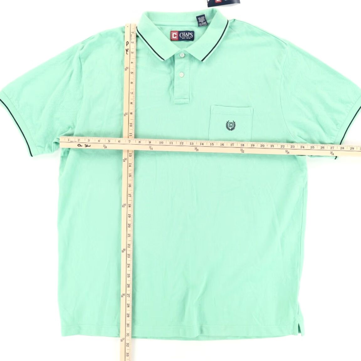 Chaps Chaps Polo Shirt Green 2XL Men Classic Jersey Cotton Solid Shirt Size US XXL / EU 58 / 5 - 3 Thumbnail