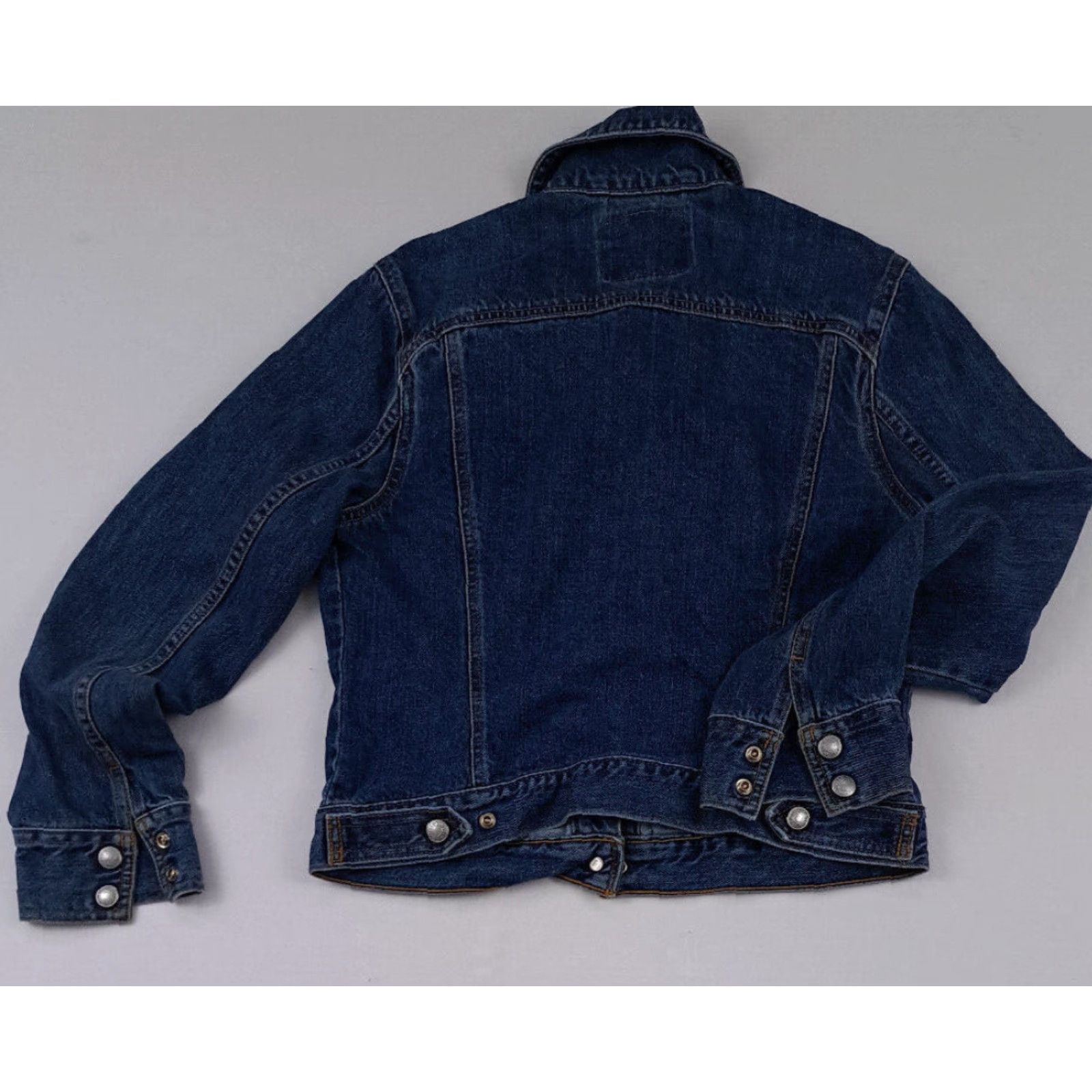 Levi's Levi's Miss-Woman Denim Bomber Jacket Blue 90s Solid Button Front Regular M Womens Size 32" / US 10 / IT 46 - 4 Thumbnail
