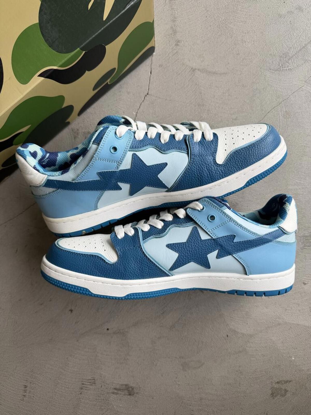 Bape Bape Sk8sta Low Blue Sz. 12 Size US 12 / EU 45 - 2 Thumbnail