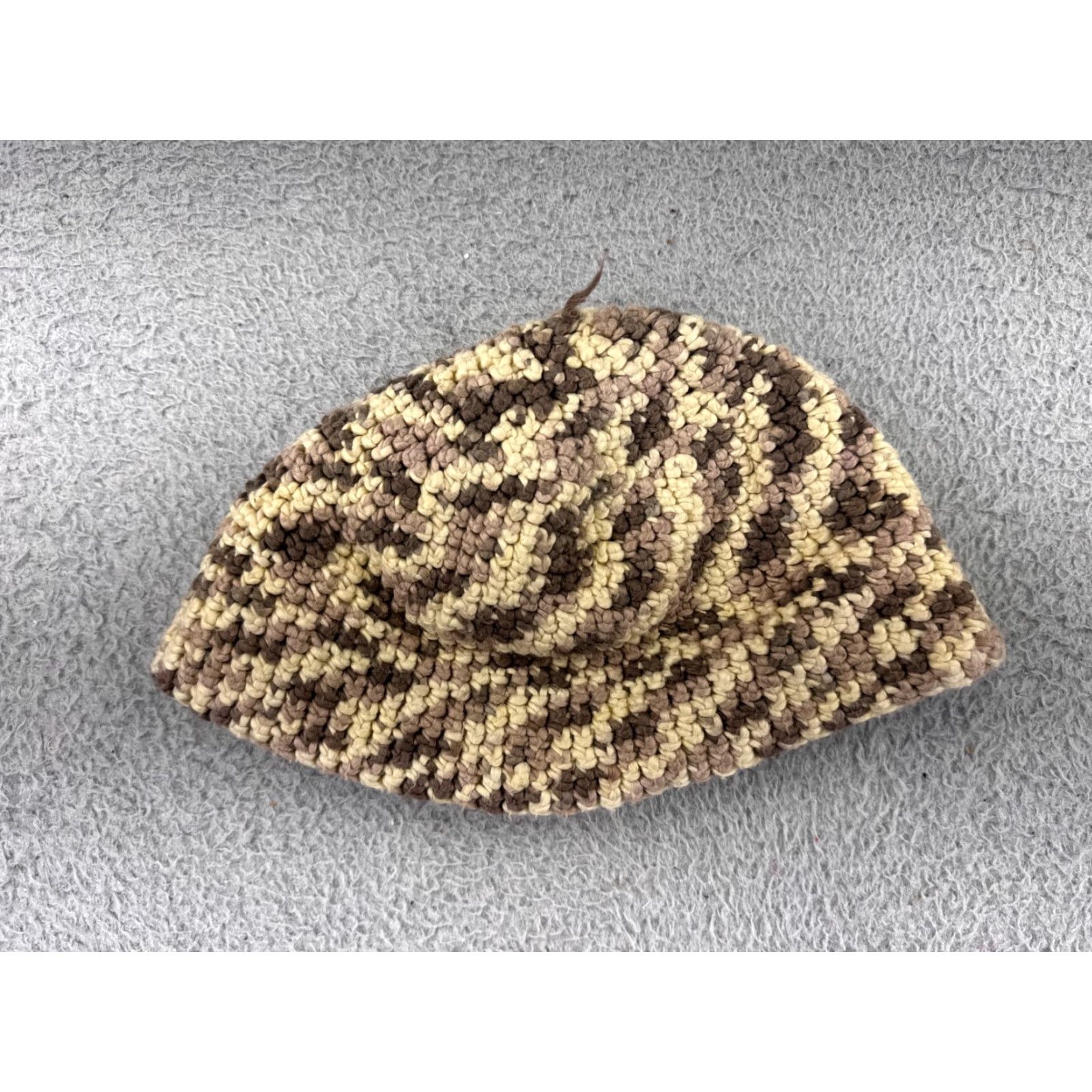 Vintage Womens Beanie Hat Knit 100% Acrylic One Size Beanie Toque Brown Beige Ski Warm Snowboard Adults Winter Fall Spring Accessories Men? Size ONE SIZE - 2 Thumbnail