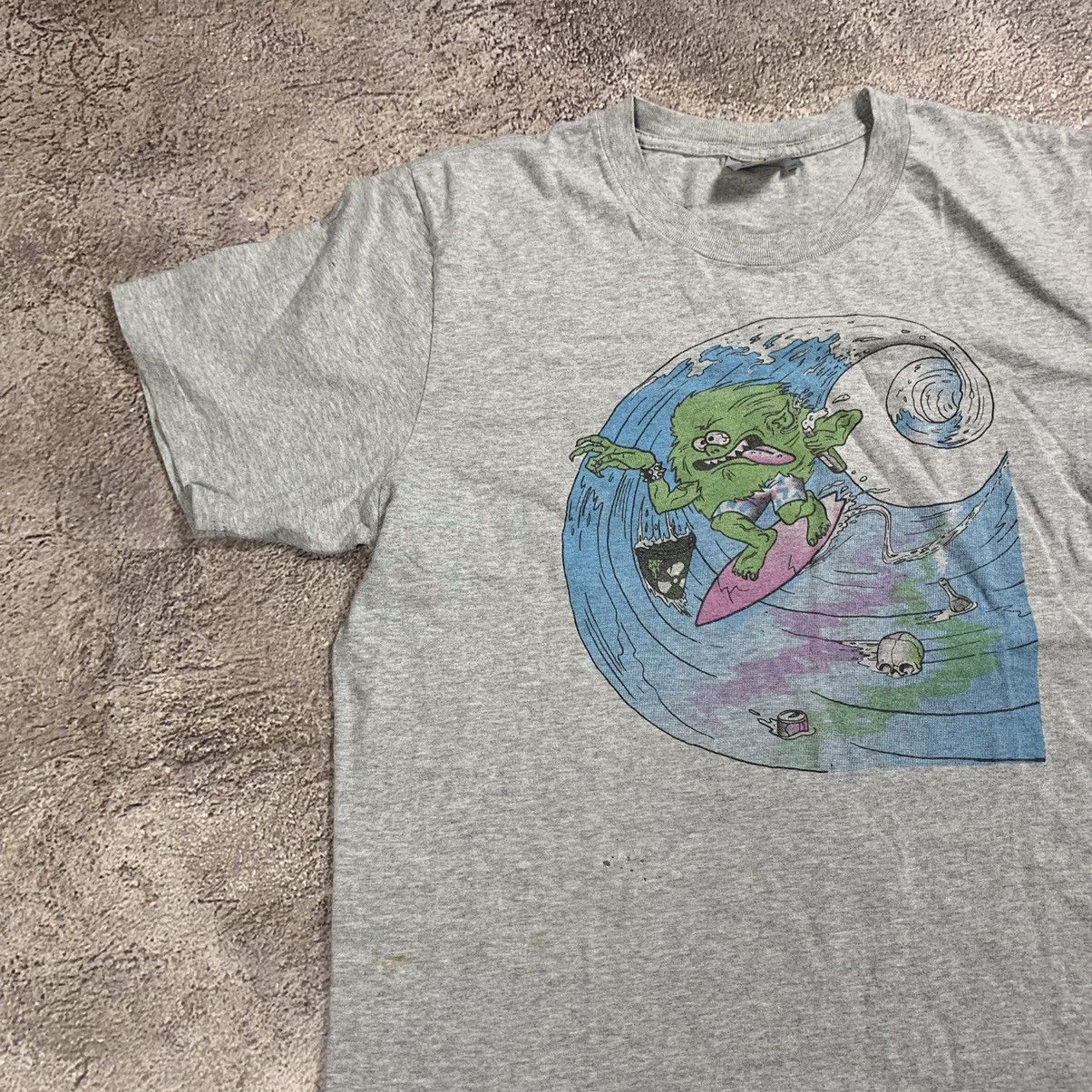Vintage Vintage Y2K Graphic Tee Sun Faded Monster Streetwear Baggy M Size US M / EU 48-50 / 2 - 4 Thumbnail