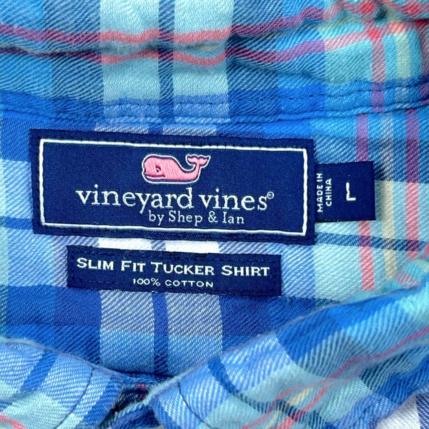 Vineyard Vines Vineyard Vines Button-Up Shirt Men L Blue Slim Fit Tucker Flannel Plaid Button-Down Casual Size US L / EU 52-54 / 3 - 3 Thumbnail