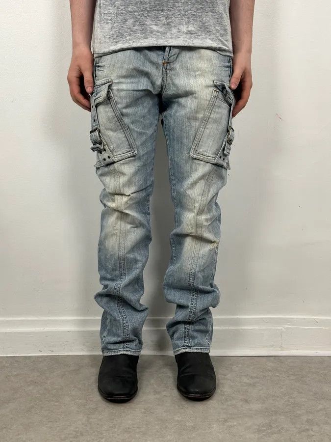 Just Cavalli AW2006 Cavalli Cargo Blue Denim Jeans Size US 33 - 2 Thumbnail
