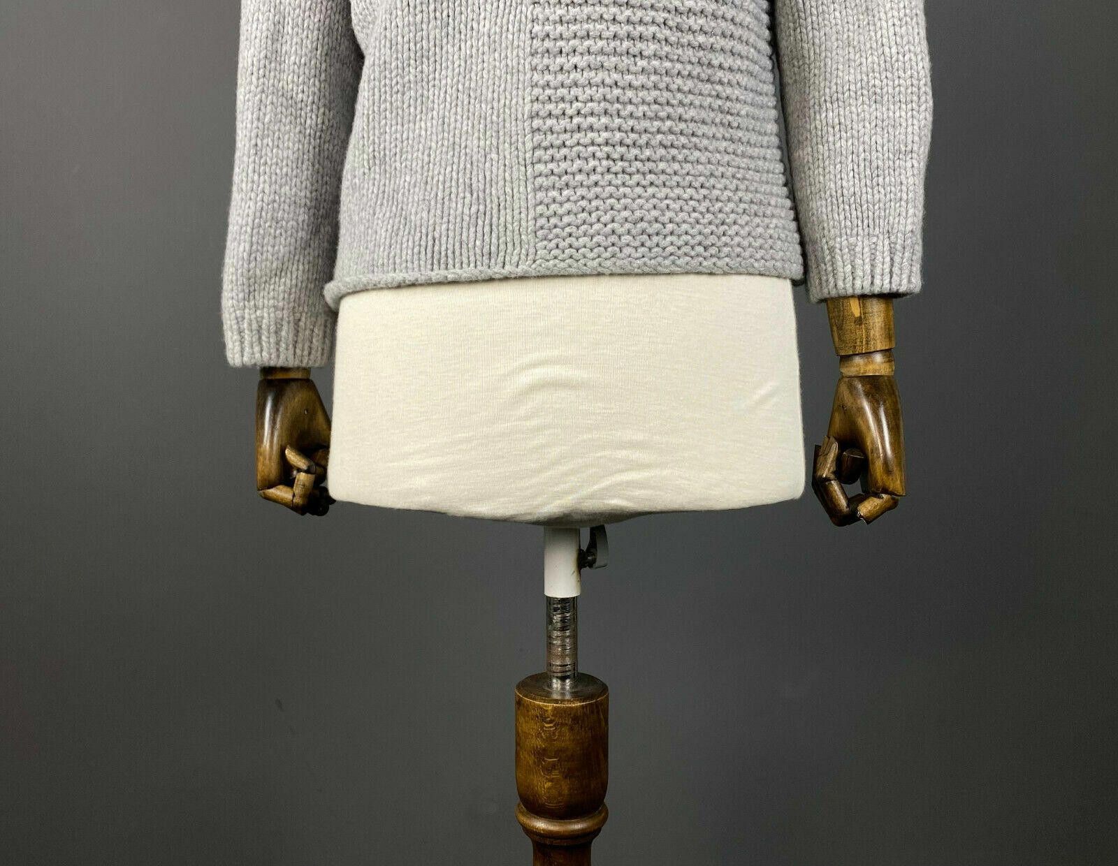 Designer Ladies FFC Grey Oversized Chunky Knit Wool Sweater Size S Size S / US 4 / IT 40 - 7 Thumbnail
