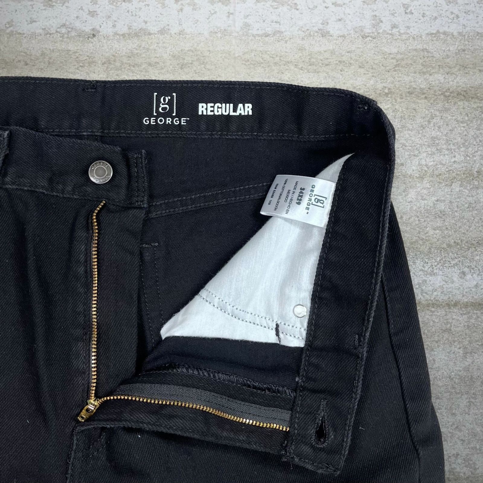 George Vintage Y2K George Jeans 34x29 Regular Straight Leg Black Size US 34 / EU 50 - 4 Thumbnail
