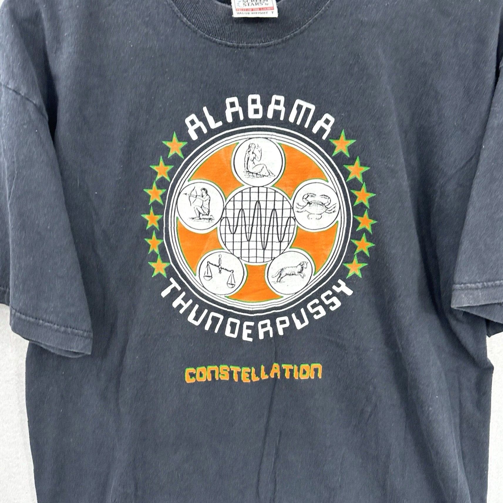 Vintage VINTAGE Alabama Thunderpussy Concert Tour Shirt Mens L Constellation Punk Shirt Mens L Black 1990s Graphic Tee Size US L / EU 52-54 / 3 - 3 Thumbnail