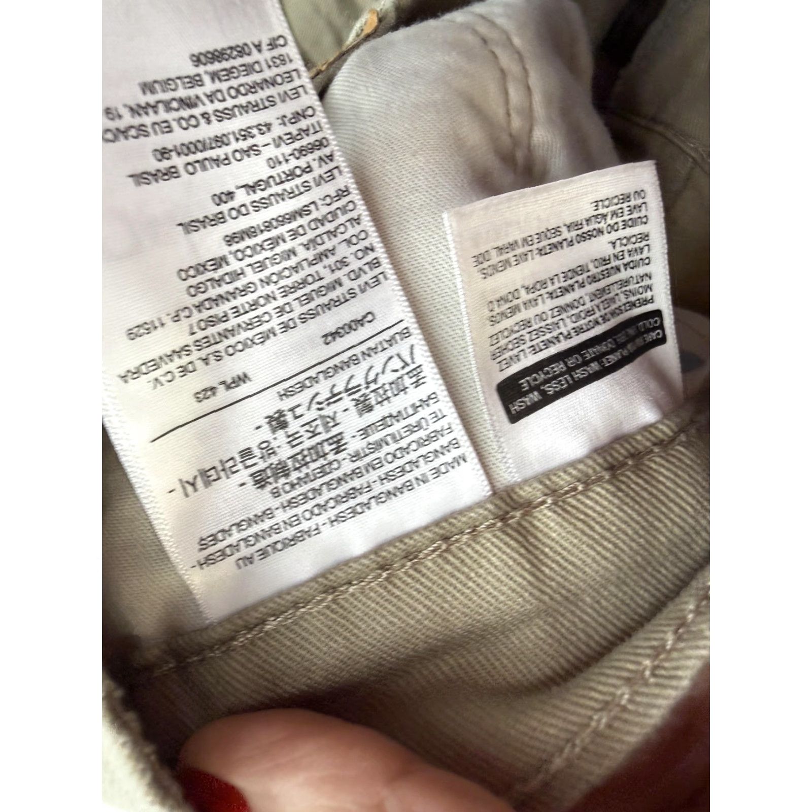 Levi's LEVI'S 502 Jeans Mens 38x33 Beige Khaki Regular Stretch Denim Tapered Pocket 5-Overall Size US 38 / EU 54 - 3 Thumbnail