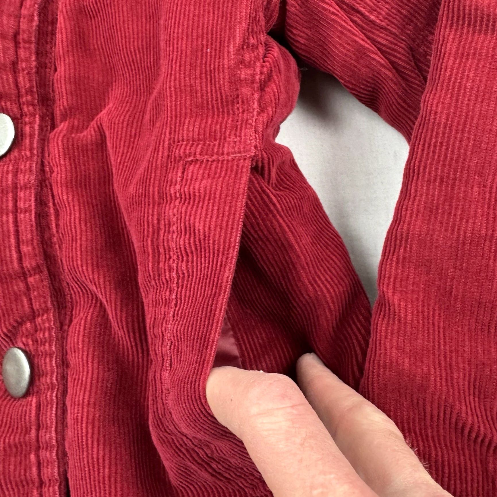 Vintage VINTAGE Xhilaration Corduroy Jacket Womens M Button Up Hipster Red 90s Mens Womens Size M / US 6-8 / IT 42-44 - 5 Thumbnail