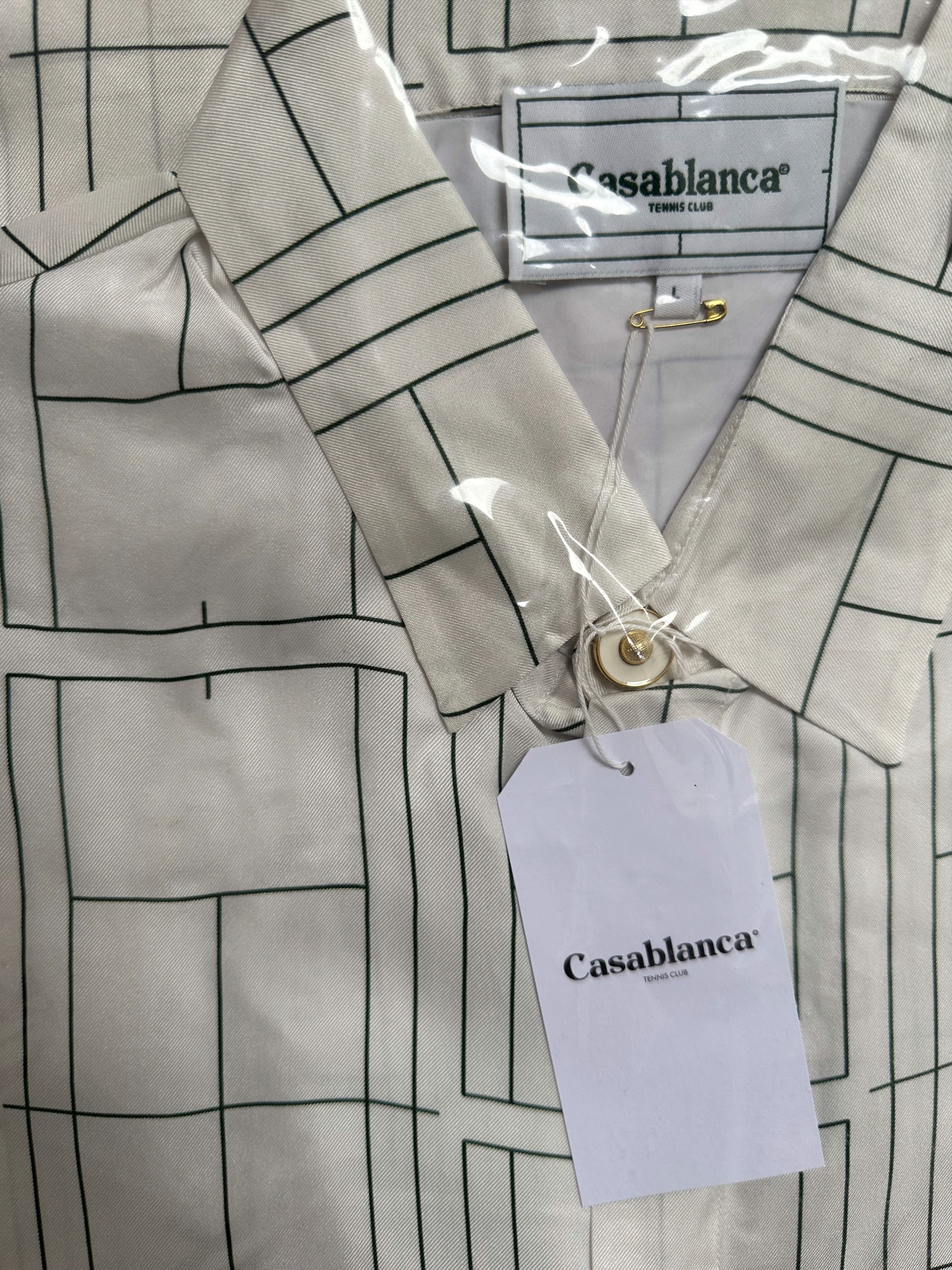 Casablanca Debut Runway (2019 Archive) Courts Silk Shirt Size US L / EU 52-54 / 3 - 5 Thumbnail