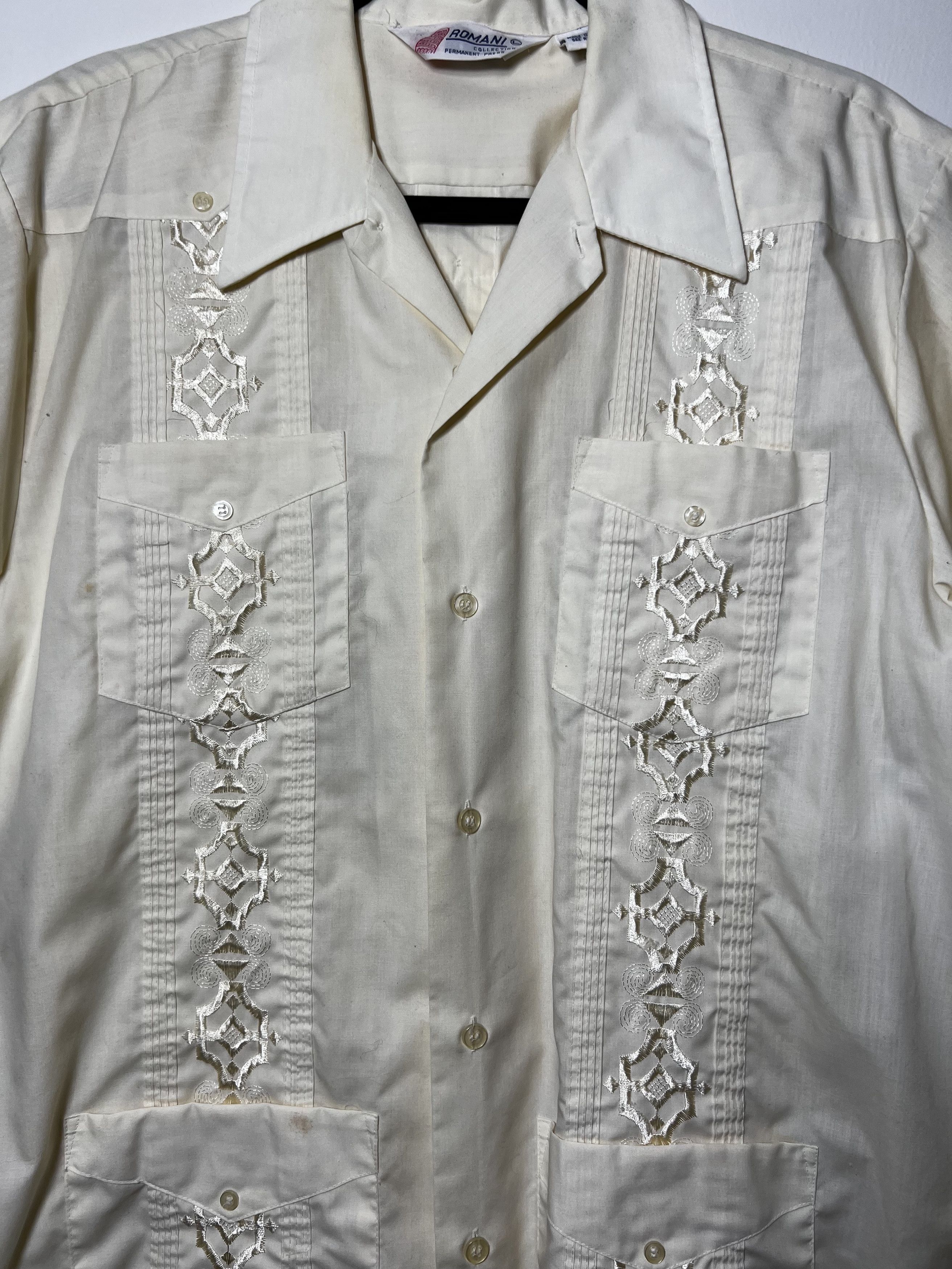 Vintage Vintage 70's Romani Collection Permanent Press Button Up Size US L / EU 52-54 / 3 - 4 Thumbnail