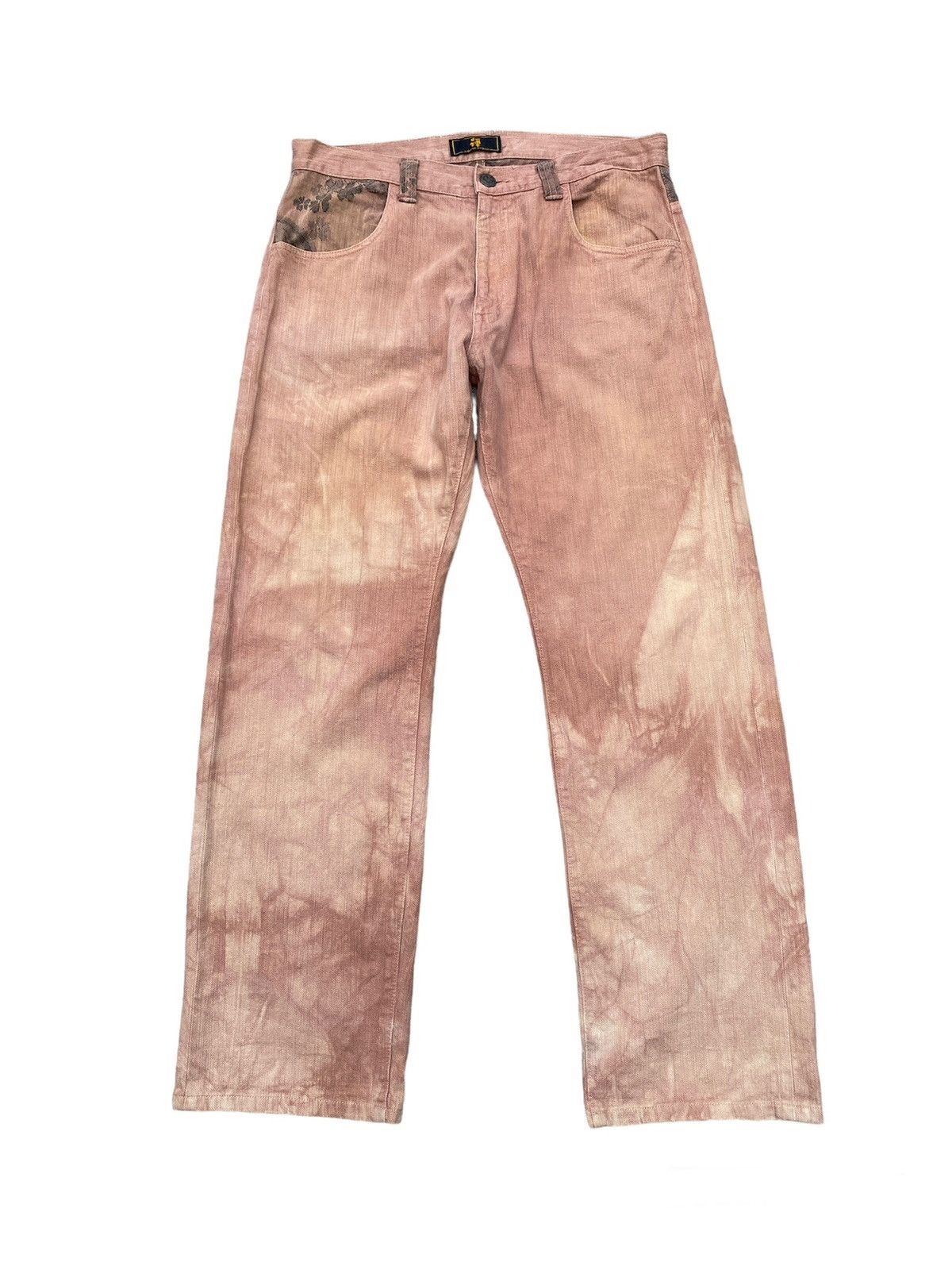 Japanese Brand 1990s - Zen Kyoto Traditional Japan Motif Washed Denim Size US 34 / EU 50 - 1 Thumbnail
