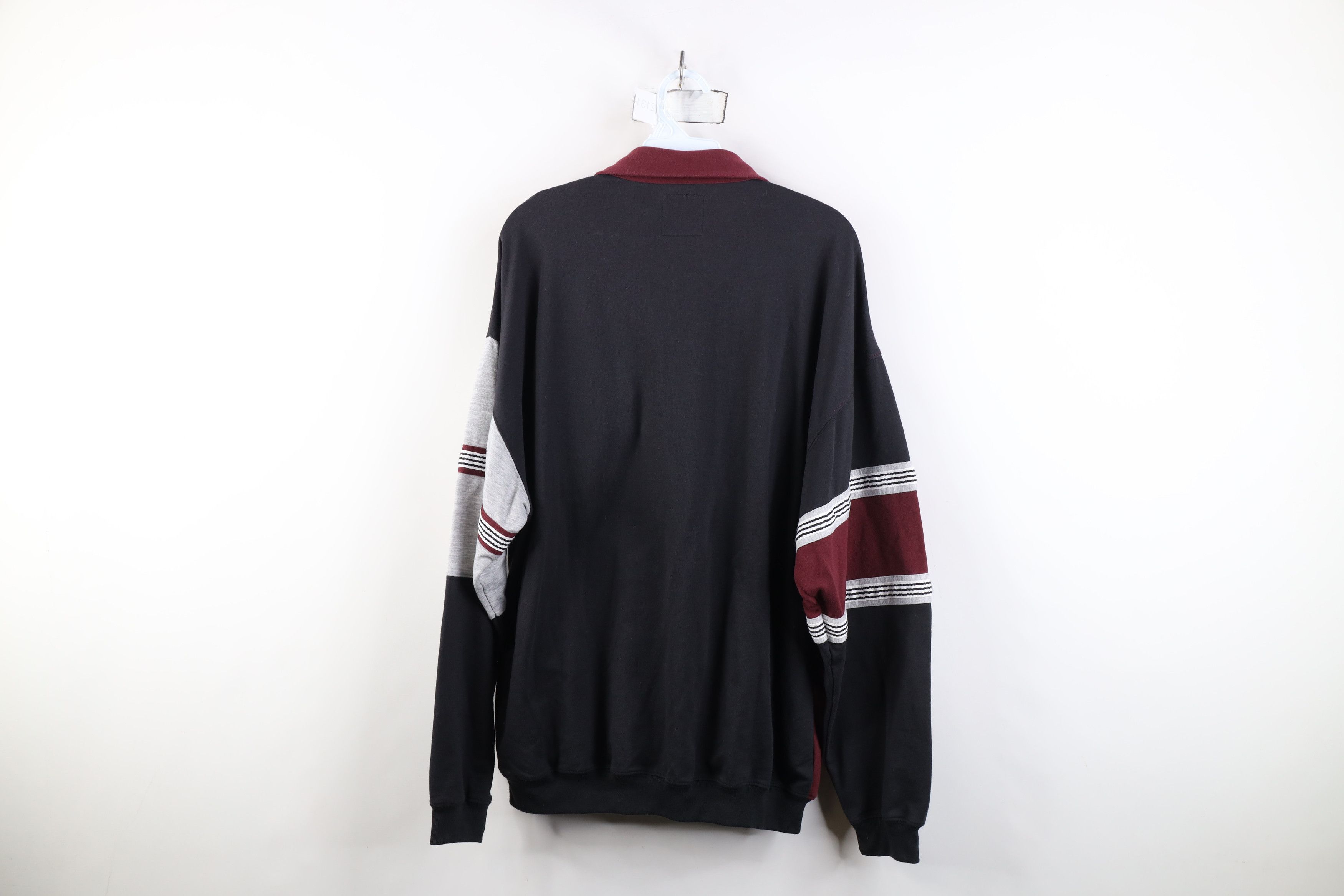 Vintage Vintage 90s Streetwear Striped Pullover Long Sleeve Polo Size US XL / EU 56 / 4 - 11 Thumbnail
