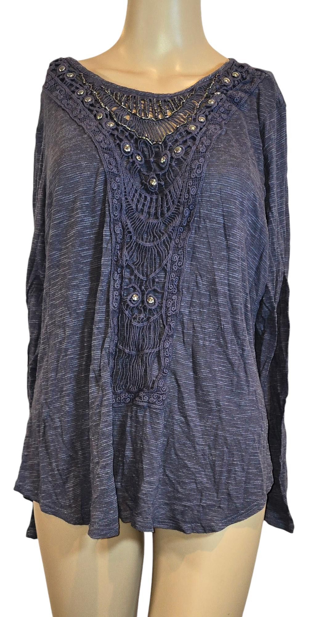 Venus Stylish Venus Beaded Top - Size XL Gray Size XL / US 12-14 / IT 48-50 - 1 Thumbnail