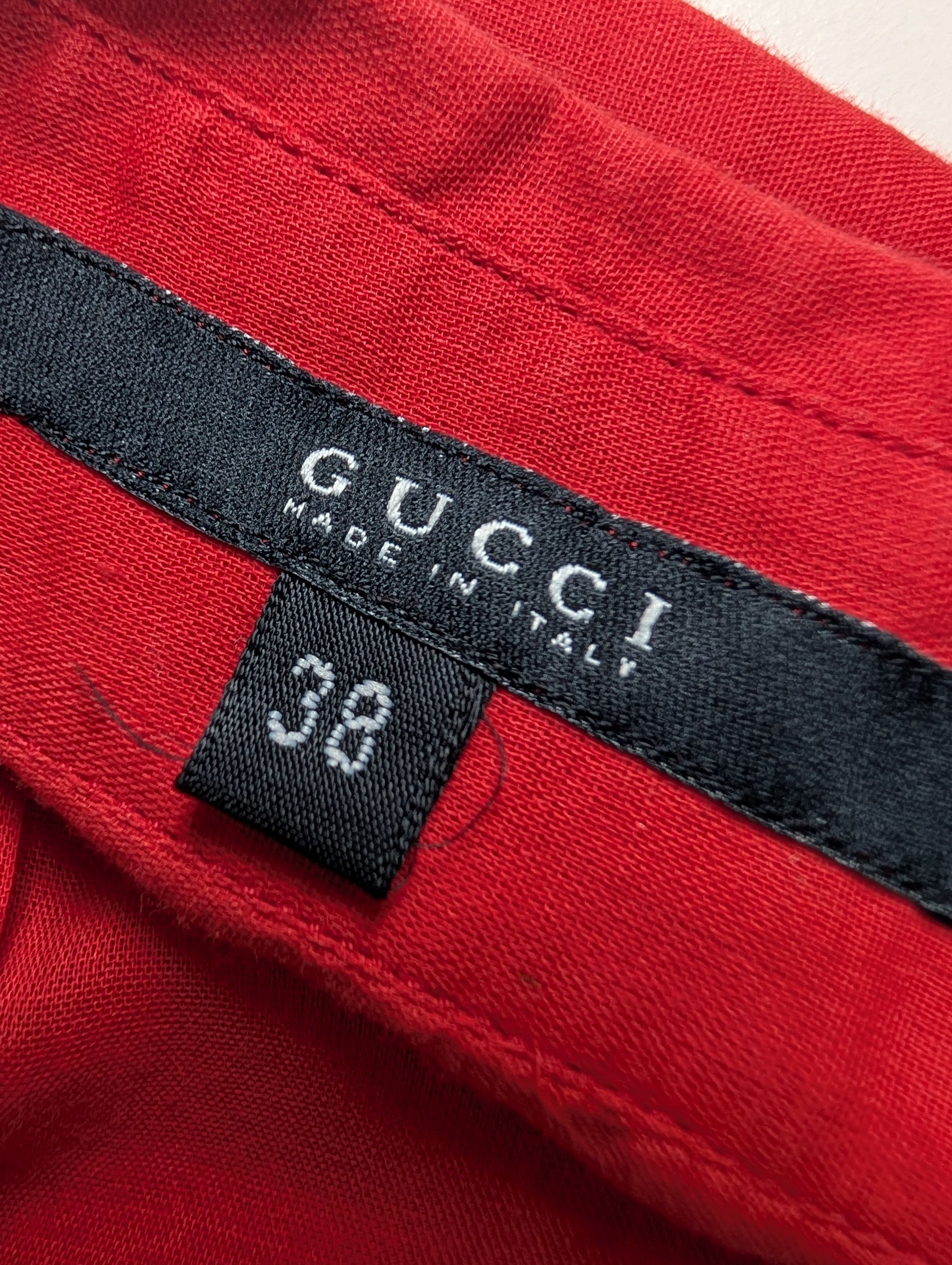 Gucci Gucci Red Blouse With Tied Sleeves Size XS / US 0-2 / IT 36-38 - 3 Thumbnail