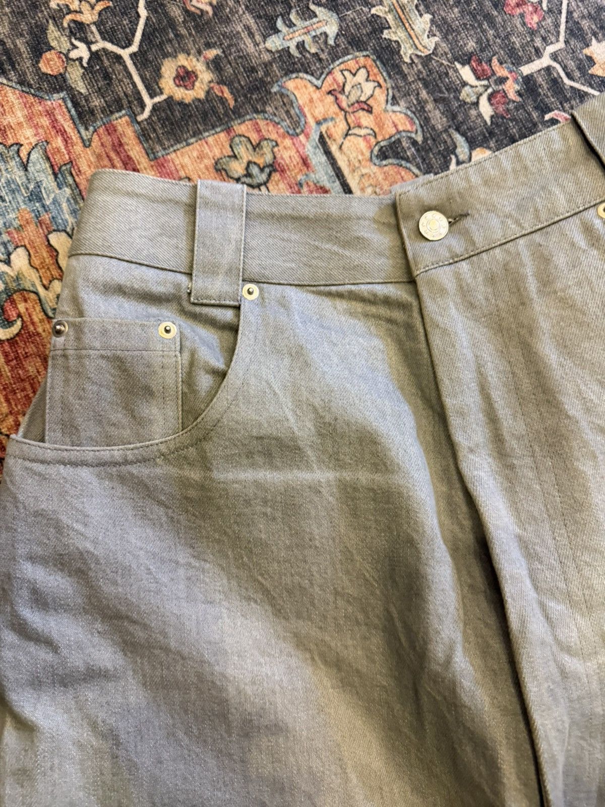 Vaquera Vaquera FW19 Oversized Baggy Zoot Suit Denim Jeans Trousers Size US 30 / EU 46 - 7 Thumbnail