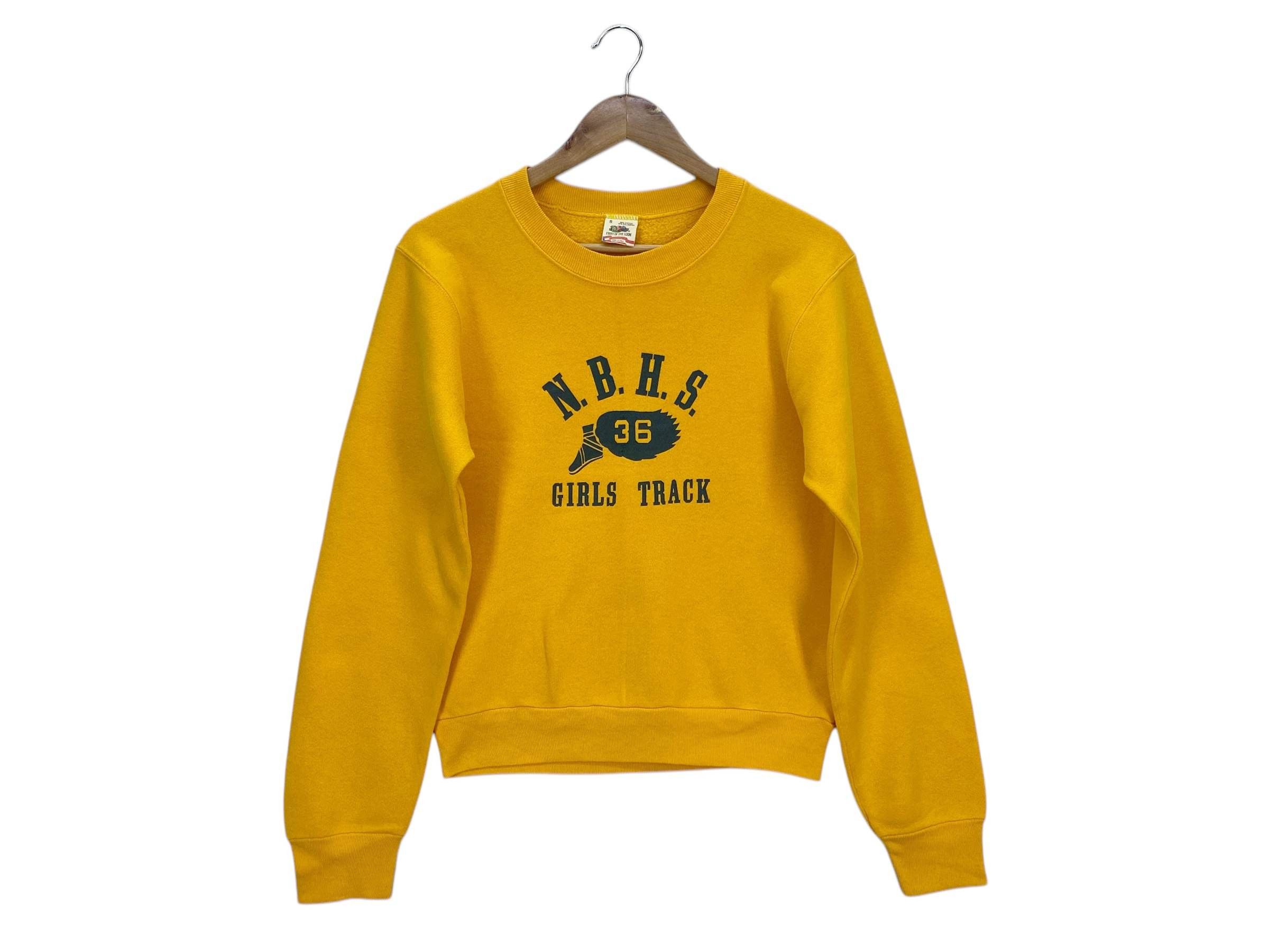 Fruit Of The Loom × Vintage NBHS Girl Track Sweatshirt Vintage 90s Sweats Size XS / US 0-2 / IT 36-38 - 1 Thumbnail