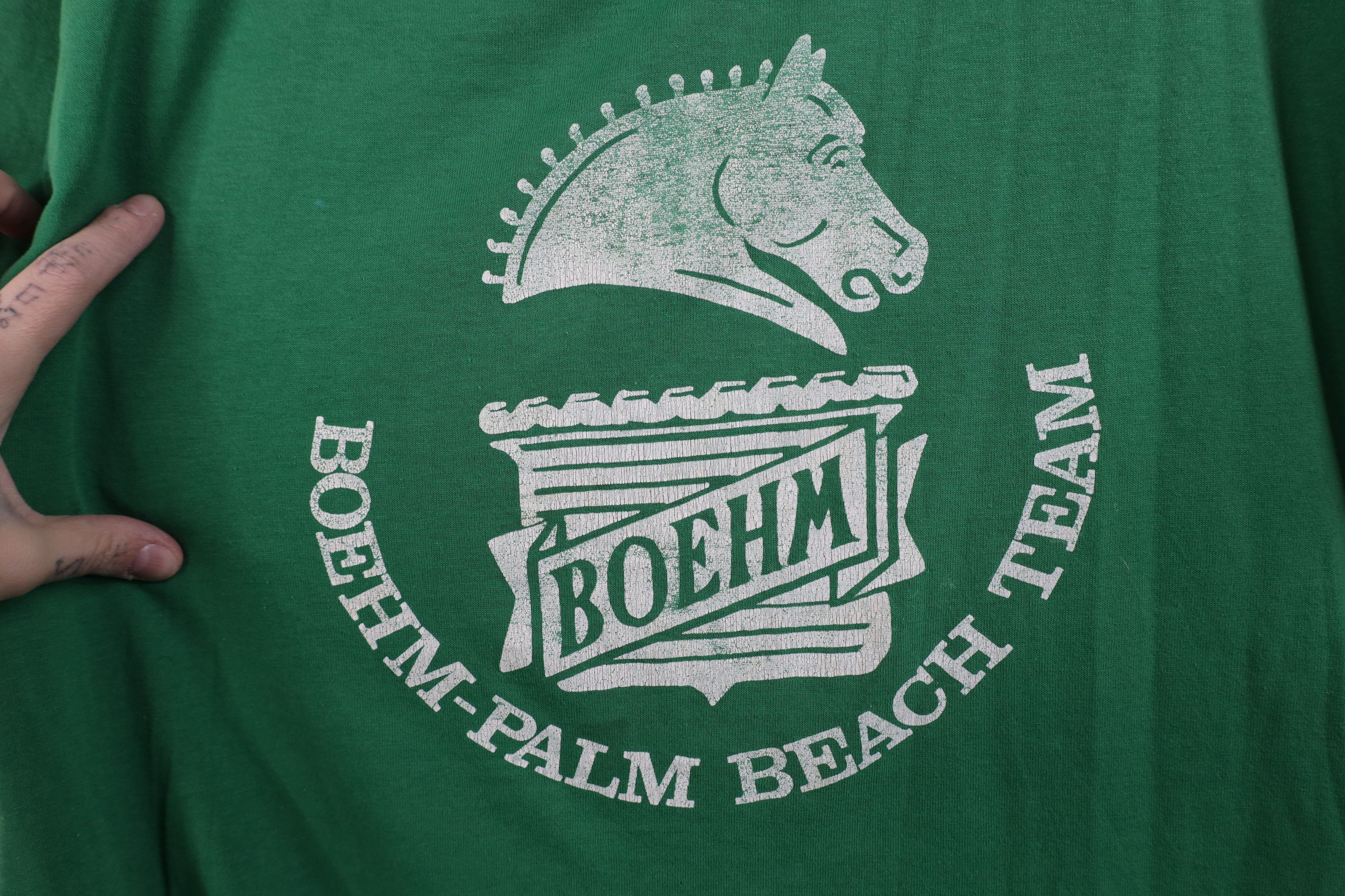 Vintage Vintage 80s Boehm Palm Beach Team Polo Tanoira T-Shirt USA Size US XL / EU 56 / 4 - 4 Thumbnail