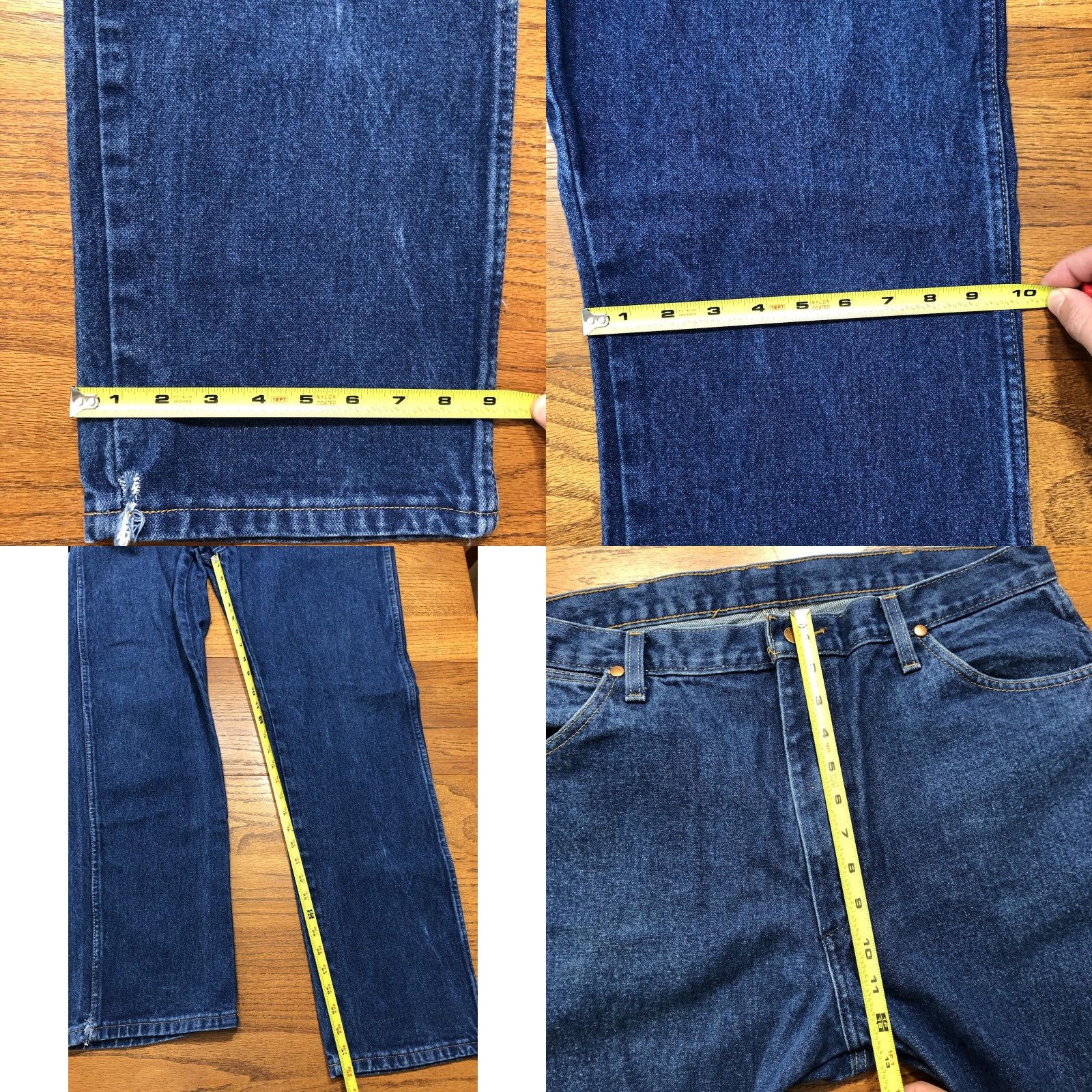 Wrangler VINTAGE Wrangler Cowboy Cut Jeans 36x32 Denim Blue 13MWZ 5-Pocket Logo Embroidered Mens US Cowboy Theme Size US 36 / EU 52 - 8 Thumbnail
