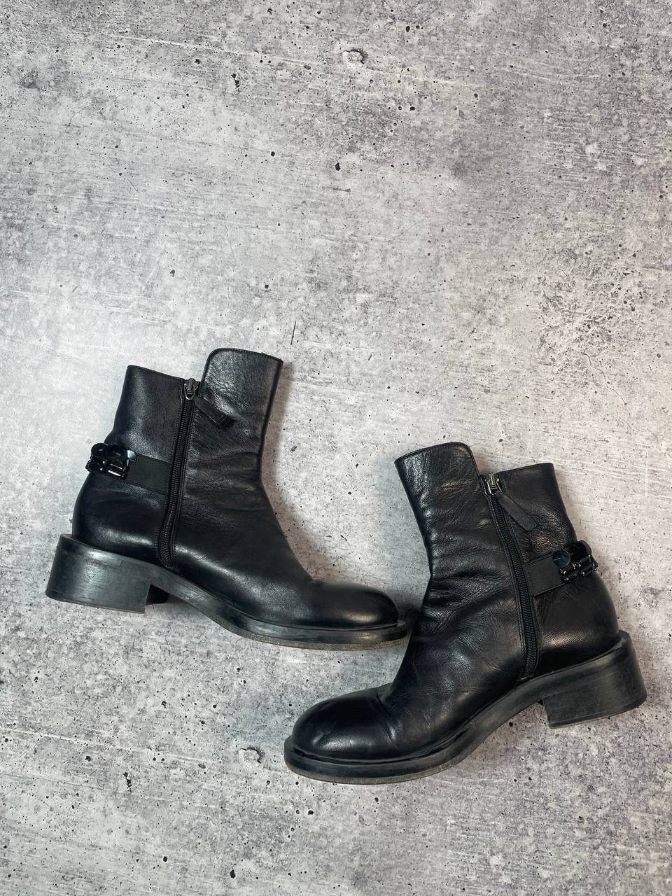 A.S.98 Vintage 00s AS98 Airstep Style Ankle Leather Boots Y2K Size US 9 / IT 39 - 4 Thumbnail