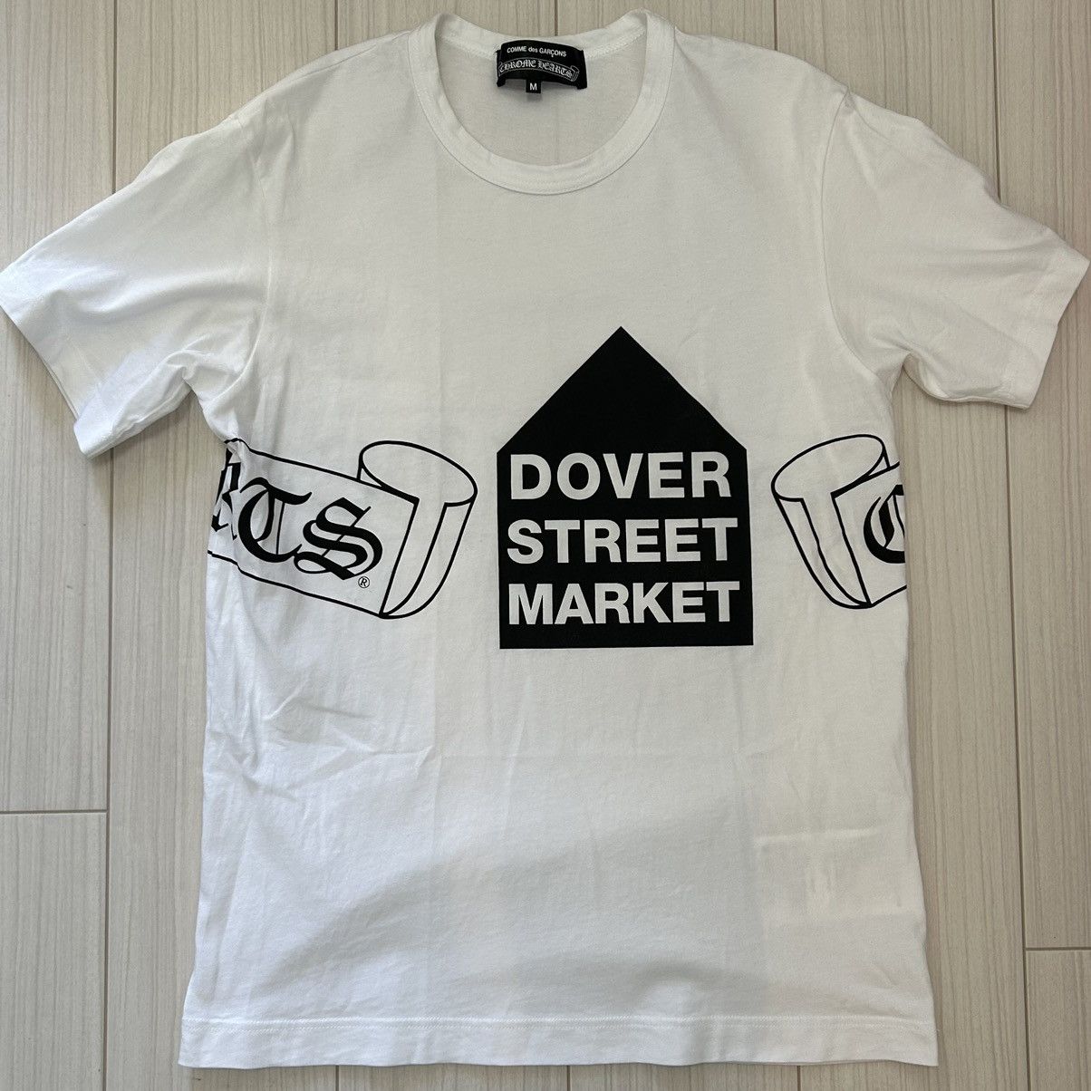 Chrome Hearts × Comme des Garcons × Japanese Brand Chrome Hearts x CDG Dover  Street Market Scroll Logo Tee | Grailed