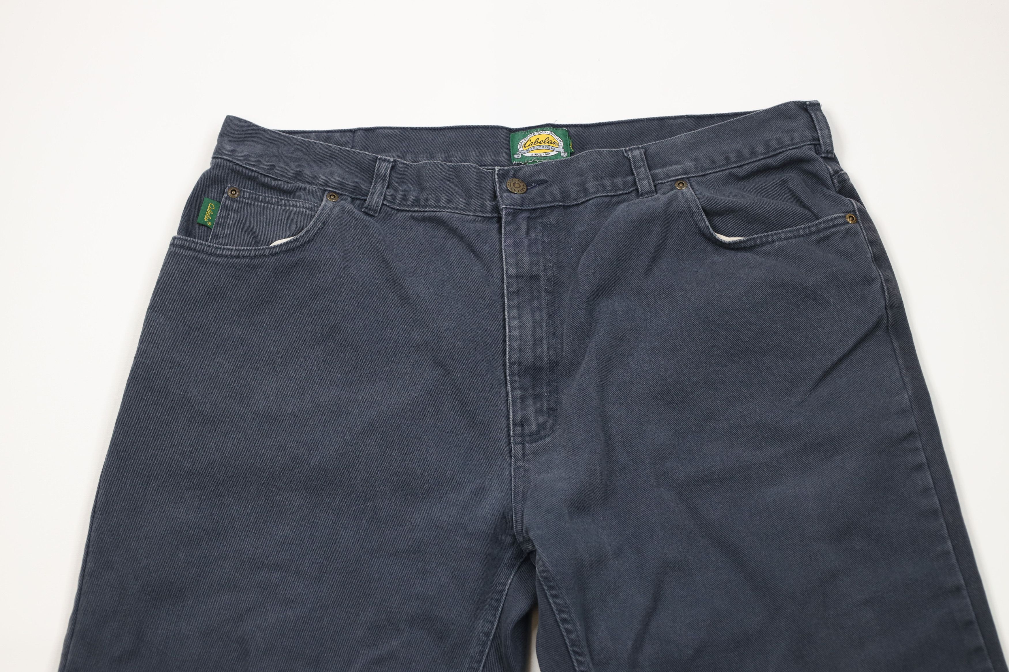 Vintage Vintage 90s Cabelas Baggy Fit Wide Leg Denim Jeans Blue Size US 38 / EU 54 - 2 Thumbnail