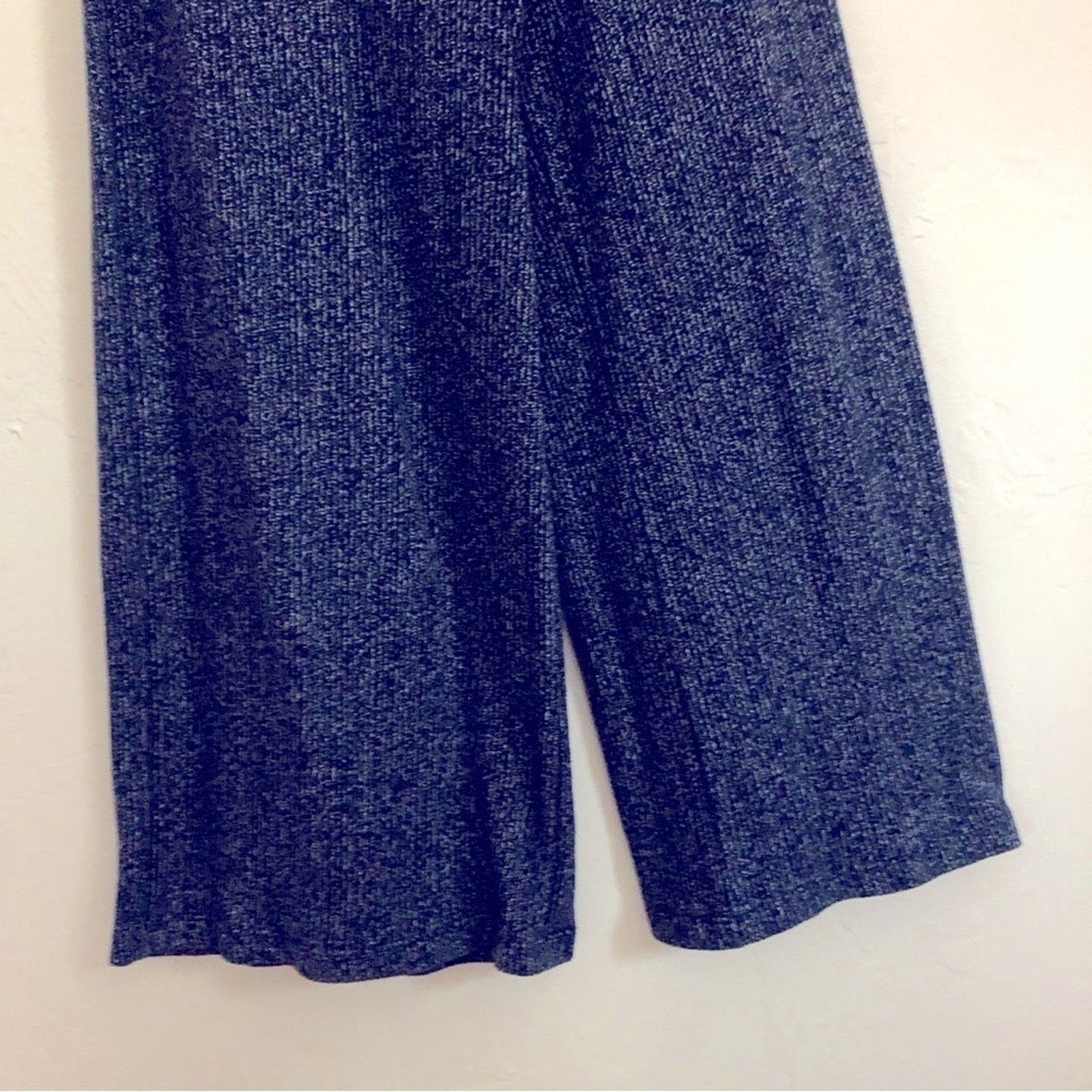 Gap Gap Cotton Knit Blue Wide Leg Scoop Neck Sleeveless Jumpsuit Size 22" - 5 Thumbnail