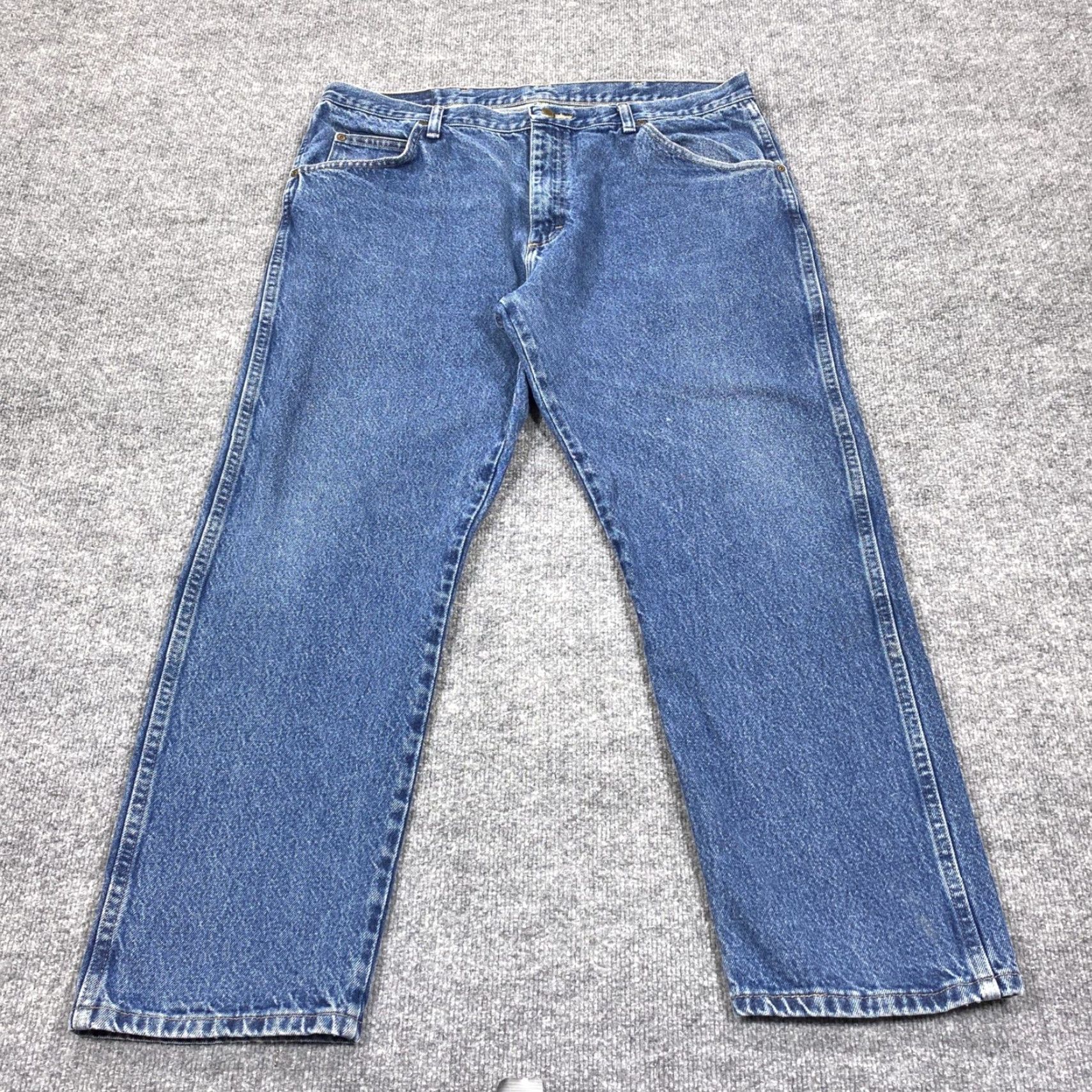 Wrangler VINTAGE (not applicable) Wrangler Jeans Mens 40x30 Blue Straight Leg Premium Quality Denim 5-Pocket Size US 40 / EU 56 - 2 Thumbnail