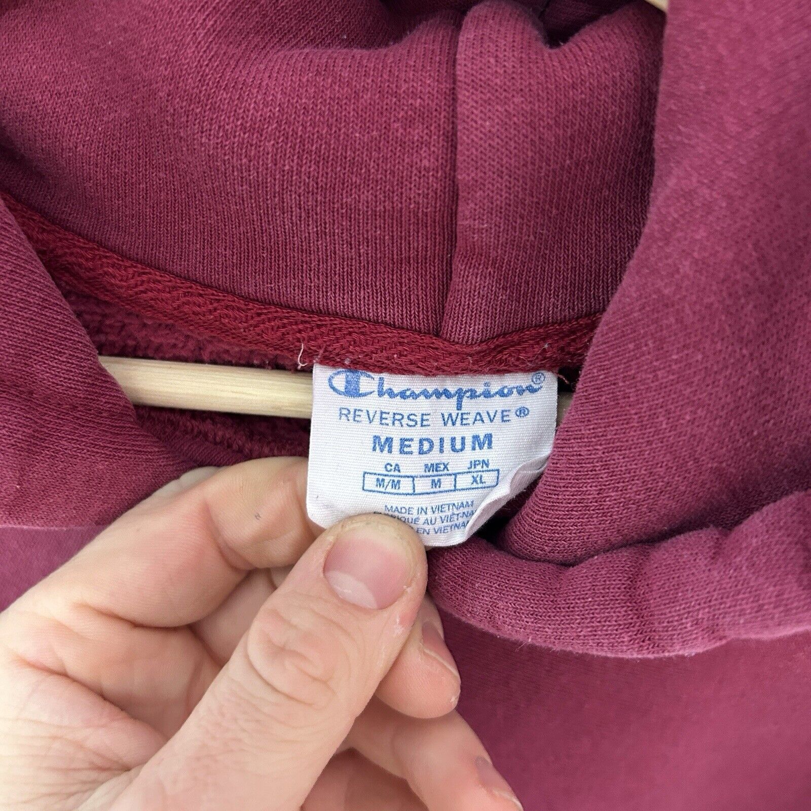 Champion Champion Reverse Weave Embroidered Hoodie “Burgundy” 2024 Size US M / EU 48-50 / 2 - 3 Thumbnail