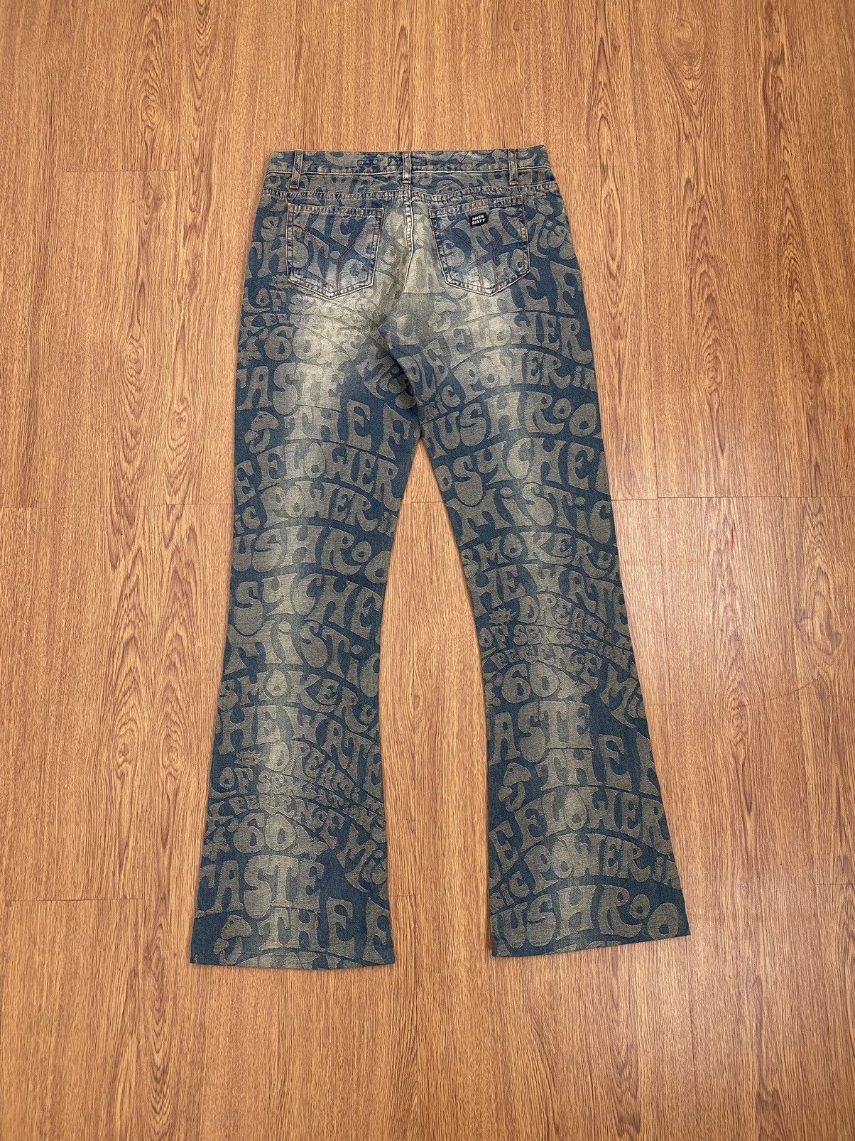 Hysteric Glamour Miss sixty all over print flare jeans Size US 30 / EU 46 - 1 Thumbnail